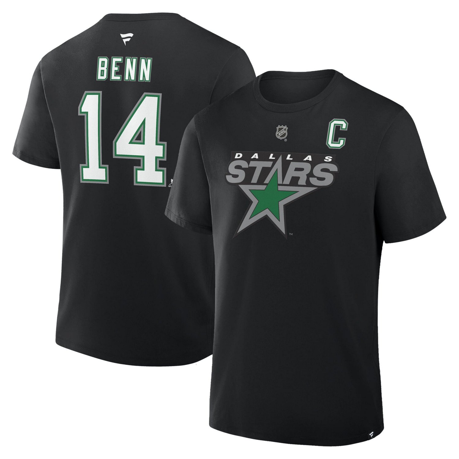 Fanatics Jamie Benn Dallas Stars Authentic Stack Name  Number T-Shirt