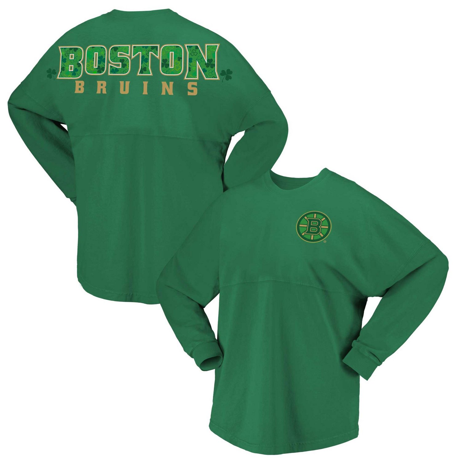 Fanatics Kelly Boston Bruins St Patrick's Day Spirit Jersey T-Shirt                                                              - view number 1