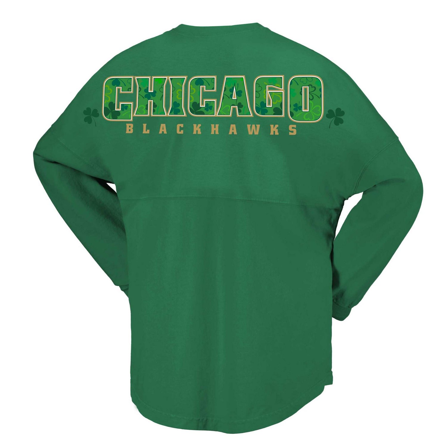 Fanatics Kelly Chicago Blackhawks St Patrick's Day Spirit Jersey T-Shirt - view number 3