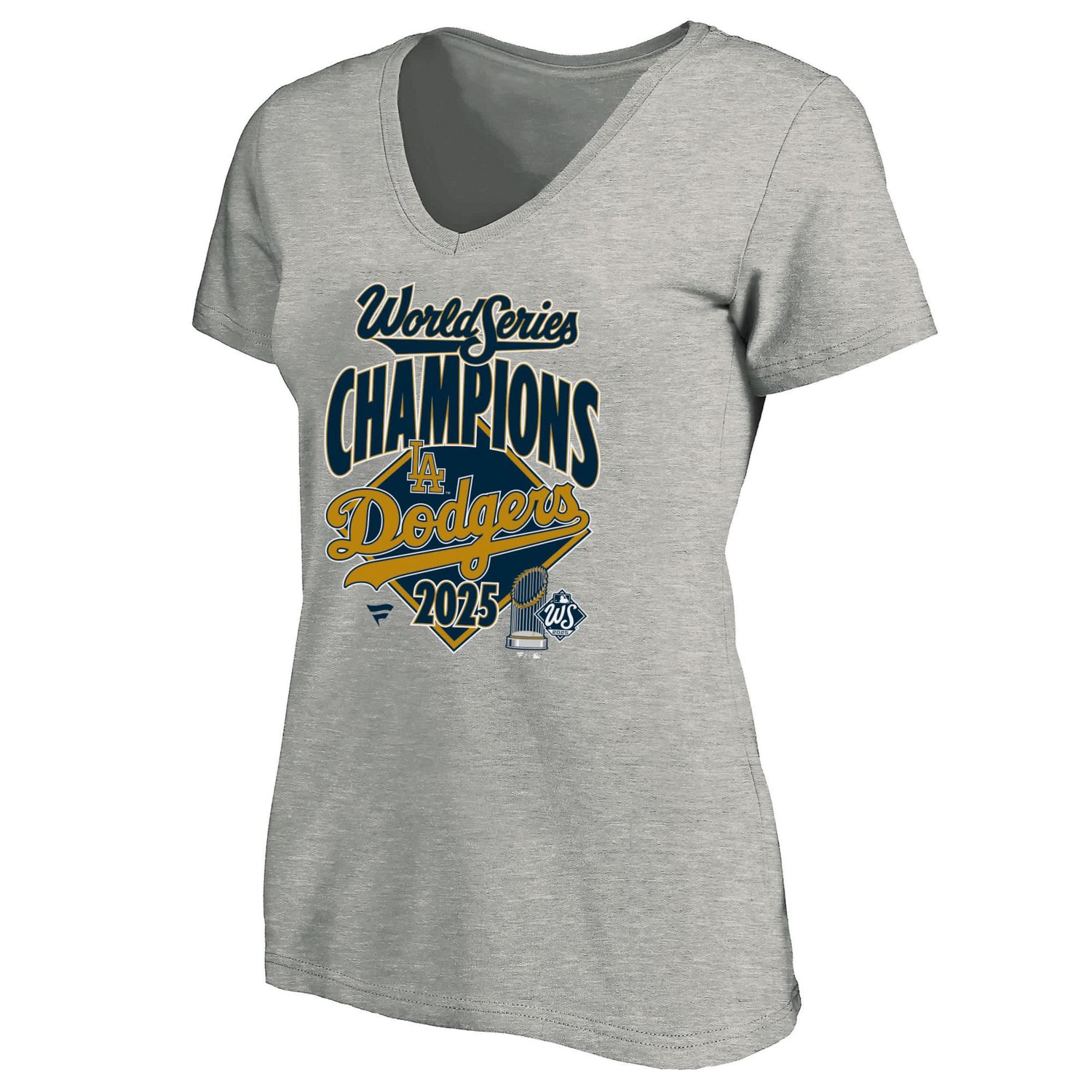 Fanatics Los Angeles Dodgers 2025 World Series Champions Locker Room Replica Plus Size V-Neck T-Shirt - view number 2