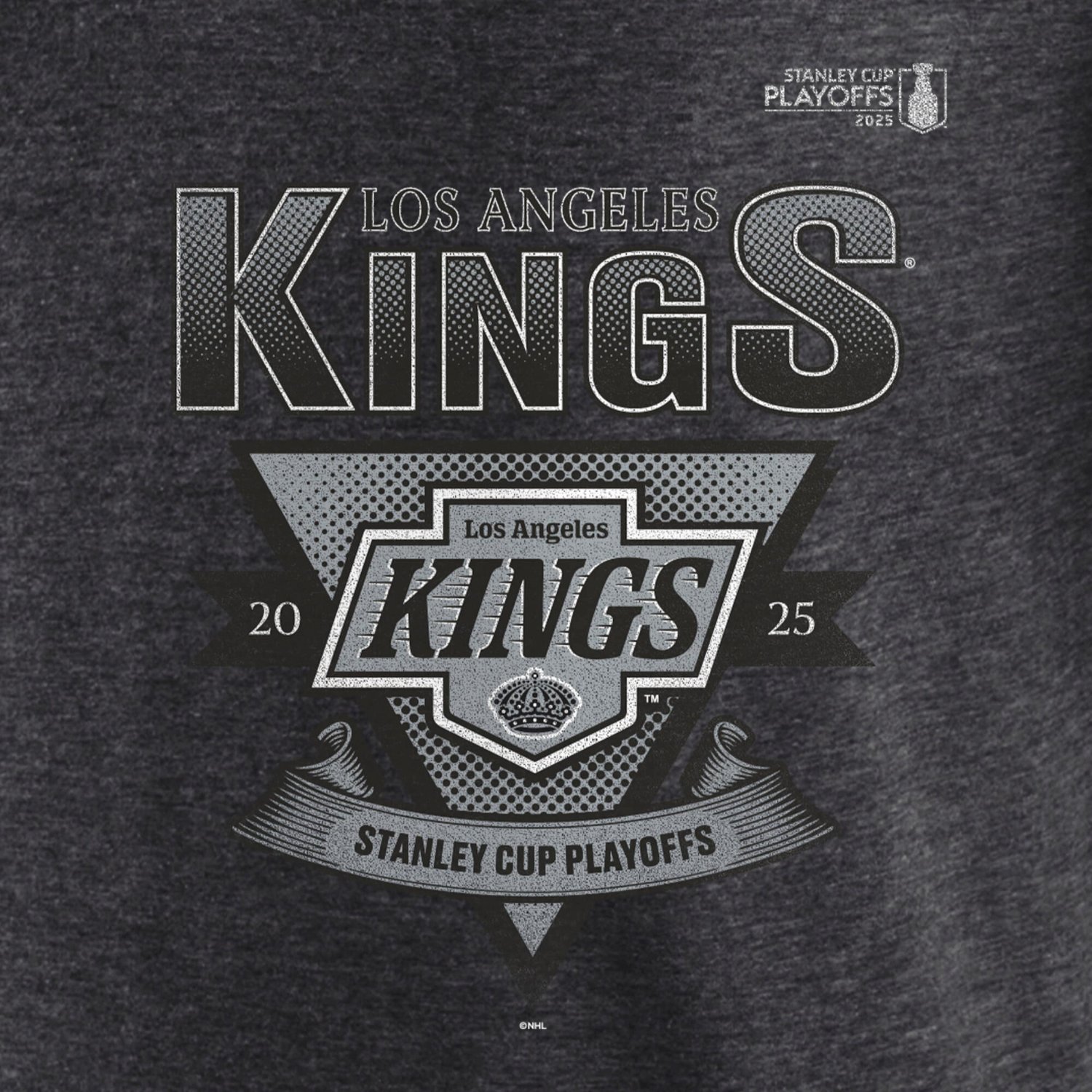 Fanatics Los Angeles Kings 2025 Stanley Cup Playoffs Crossbar Tri-Blend T-Shirt - view number 4
