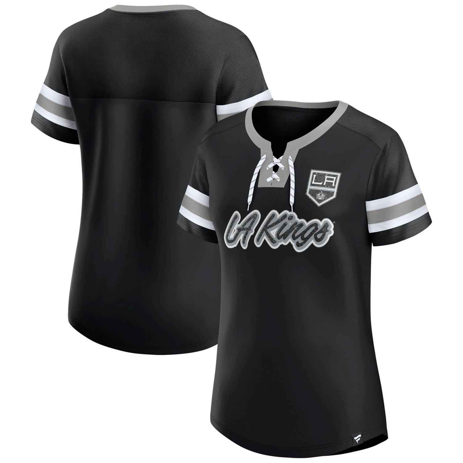 Fanatics Los Angeles Kings Iconic Athena Lace-Up T-Shirt                                                                         - view number 1