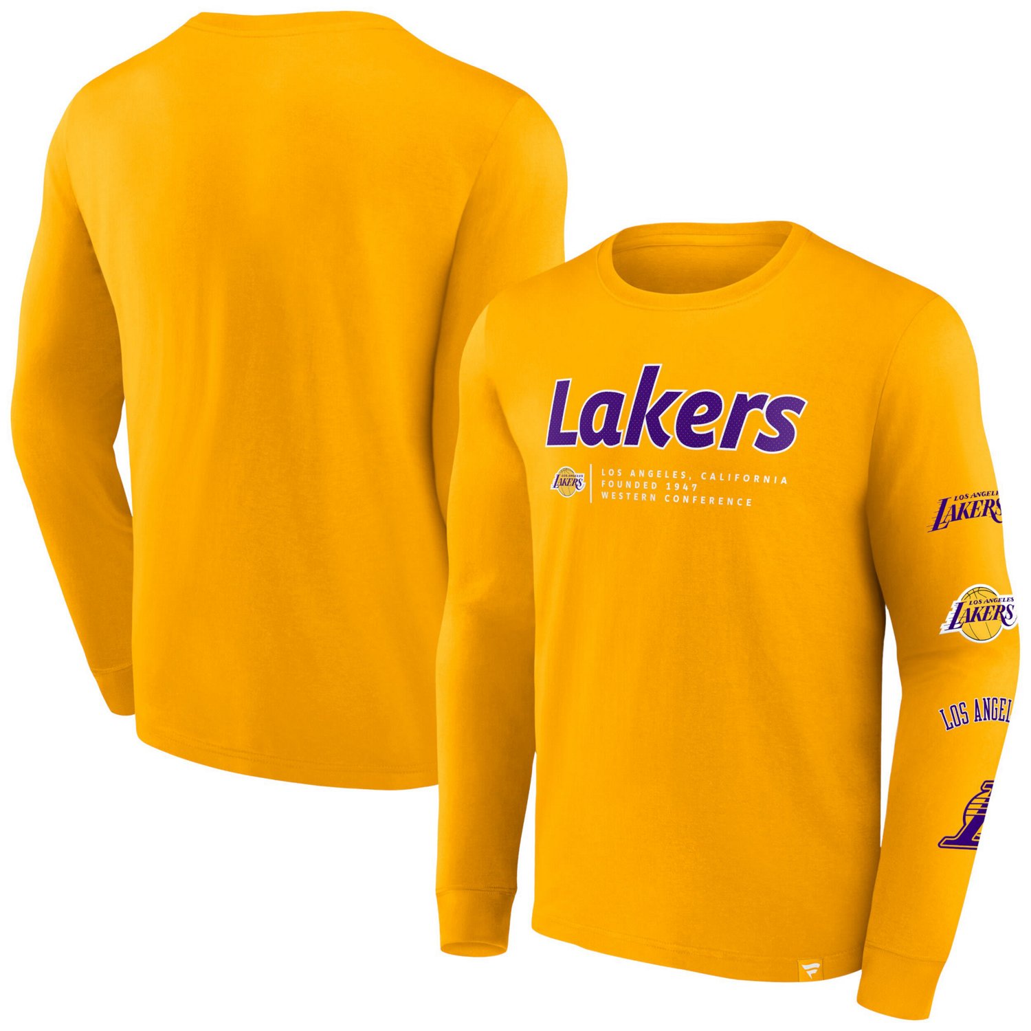Fanatics Los Angeles Lakers Baseline Long Sleeve T-Shirt