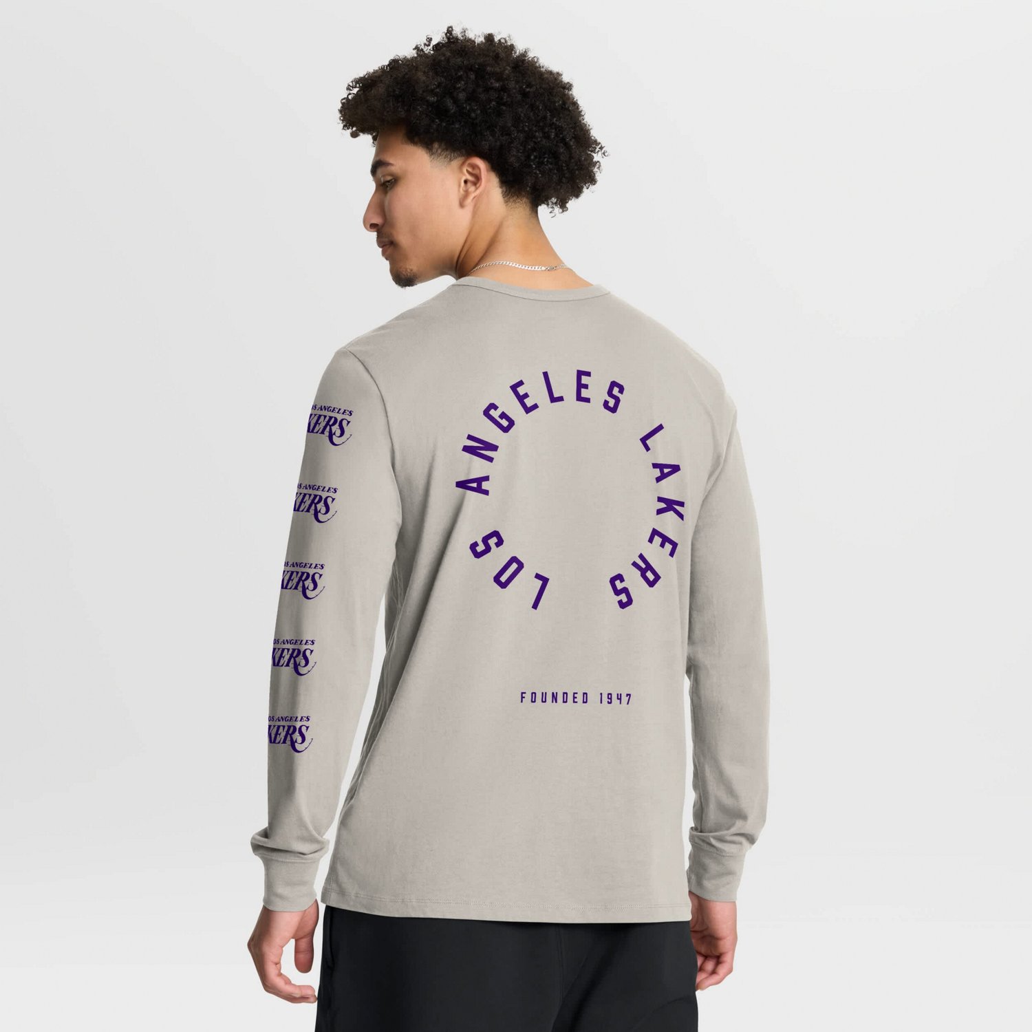 Fanatics Los Angeles Lakers Crossover Collection Ball Screen Action Premium Long Sleeve T-Shirt - view number 2