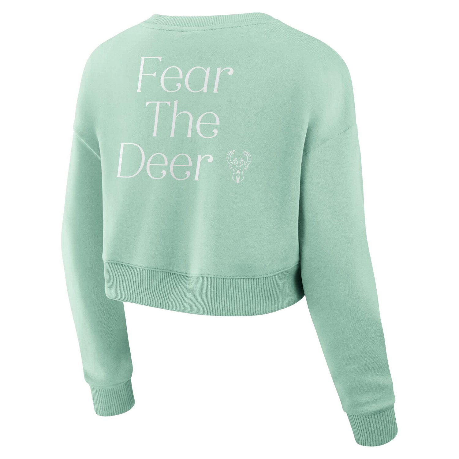 Fanatics Milwaukee Bucks Studio Premium Cropped Pullover Sweatshirt - view number 3