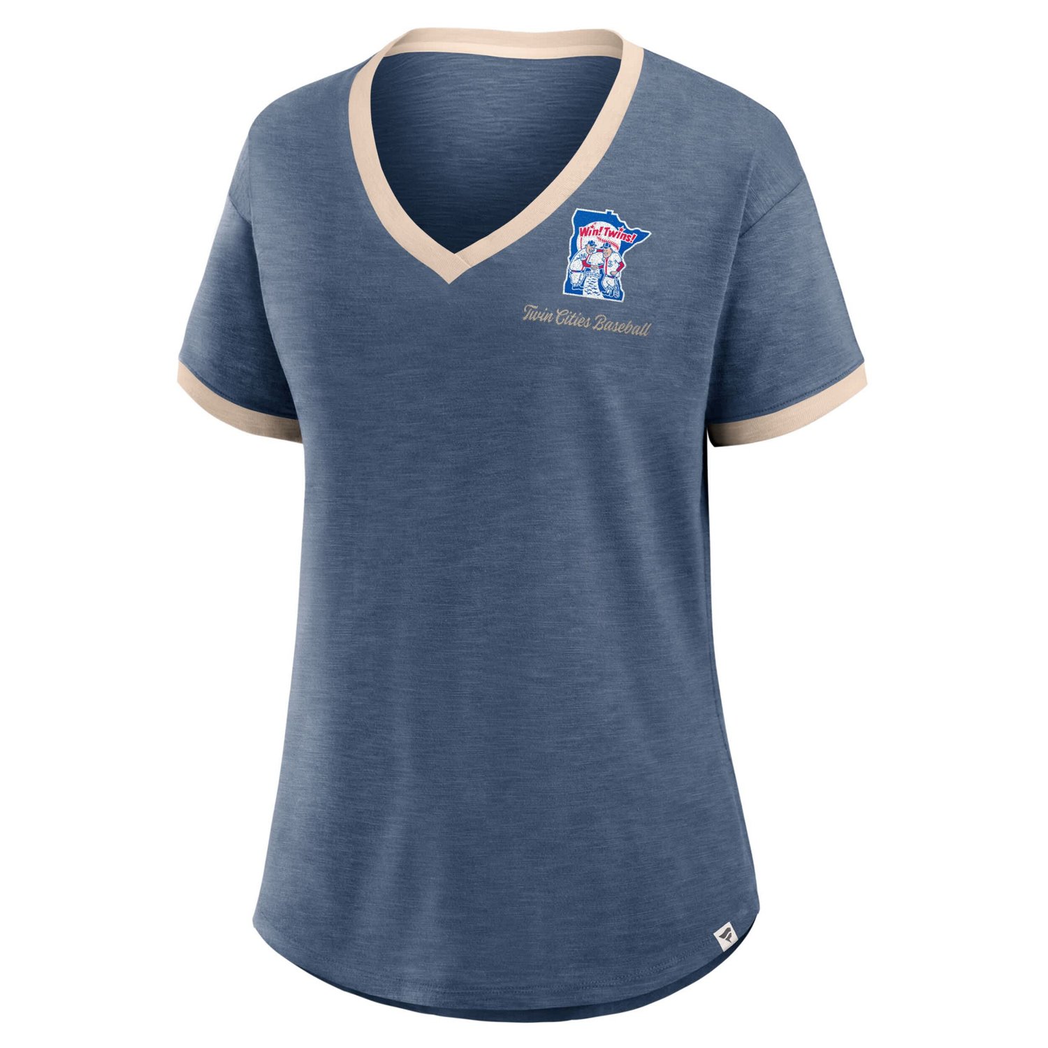 Fanatics Minnesota Twins Binge Worthy Stadium Slub V-Neck T-Shirt                                                                - view number 2