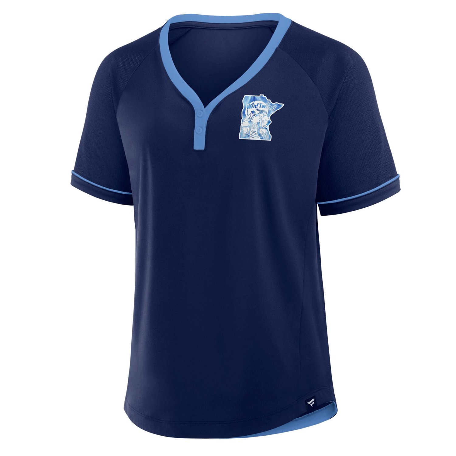 Fanatics Minnesota Twins Cooperstown Collection League Diva Raglan V-Neck T-Shirt                                                - view number 2