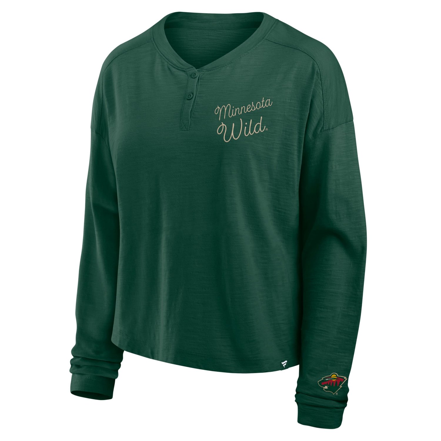 Fanatics Minnesota Wild Oversized All Out Effort Long Sleeve Henley T-Shirt - view number 2