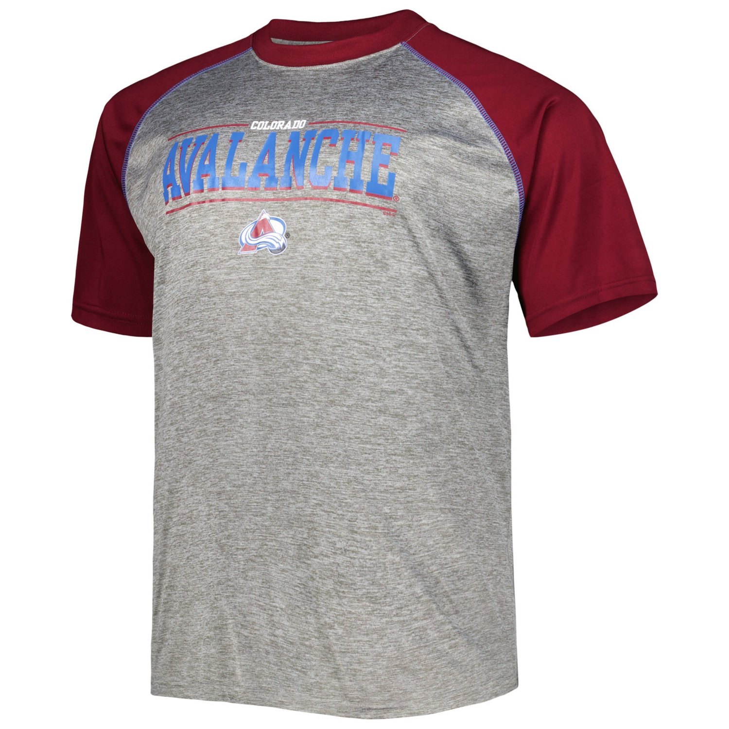 Fanatics Nathan MacKinnon Burgundy Colorado Avalanche Big  Tall Contrast Raglan Name  Number T-Shirt                             - view number 2