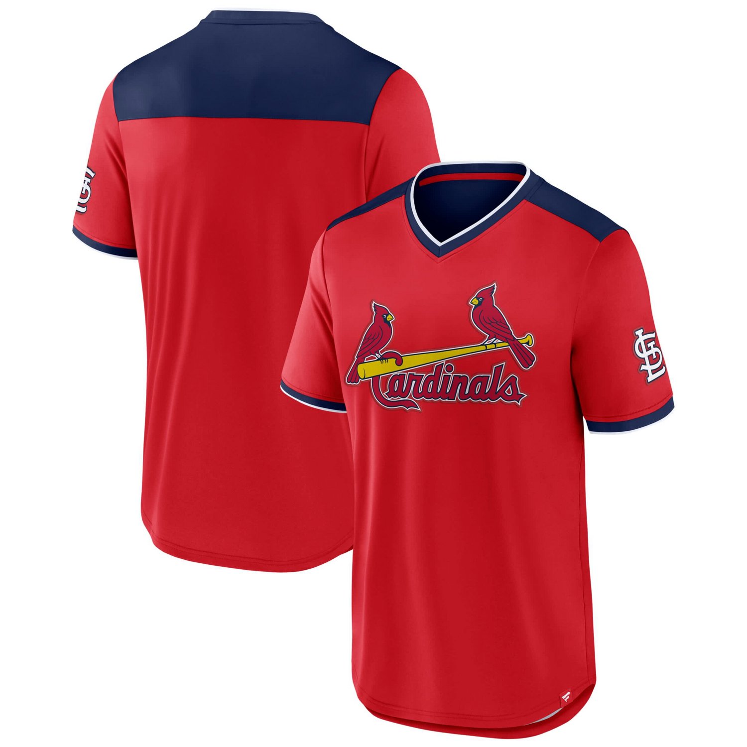 Fanatics Navy St Louis Cardinals Walk-Off V-Neck T-Shirt - view number 1