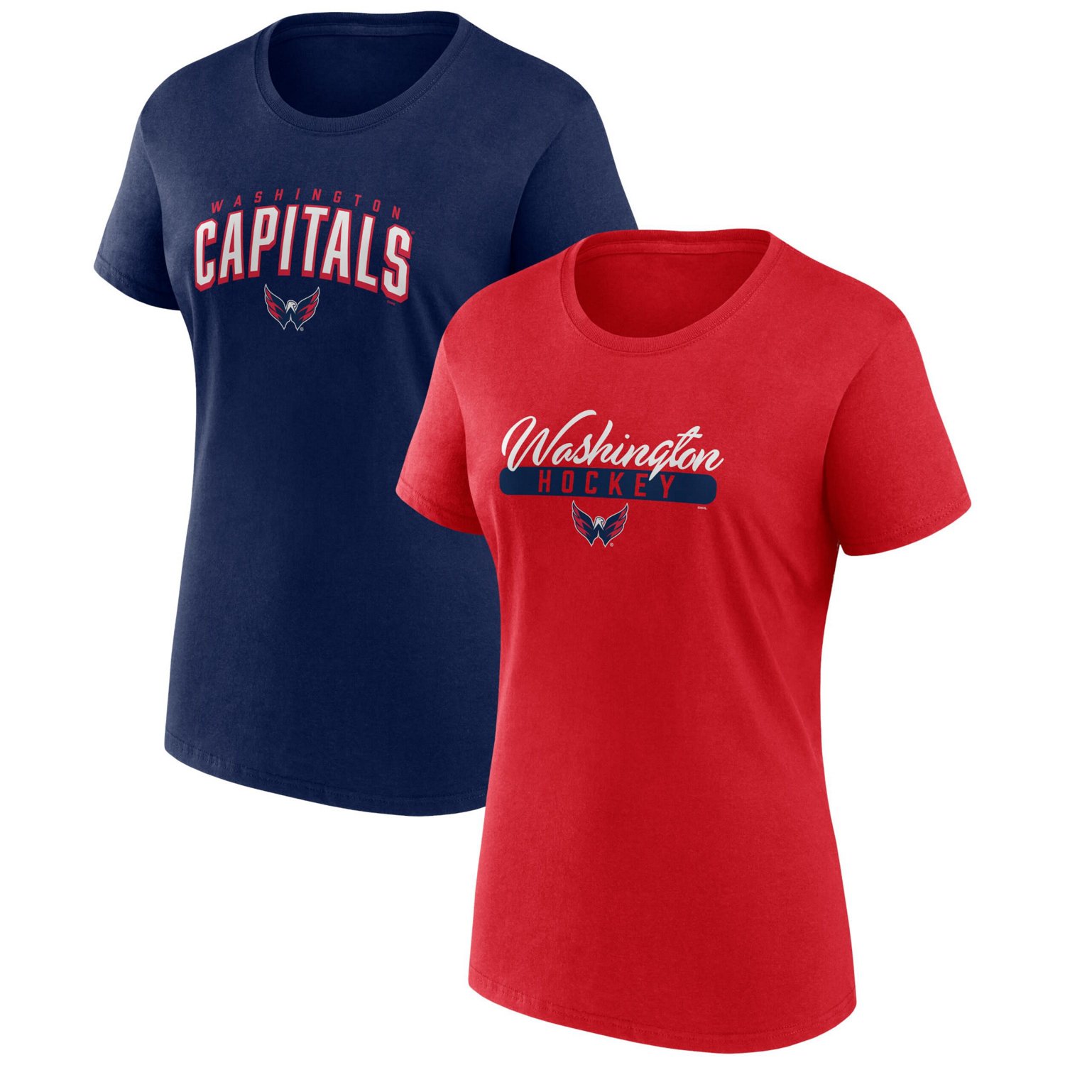 Fanatics /Navy Washington Capitals Two-Pack Fan T-shirt Set