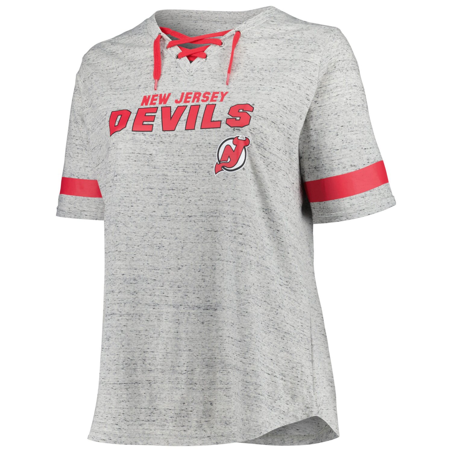 Fanatics New Jersey Devils Plus Size Lace-Up T-Shirt - view number 2