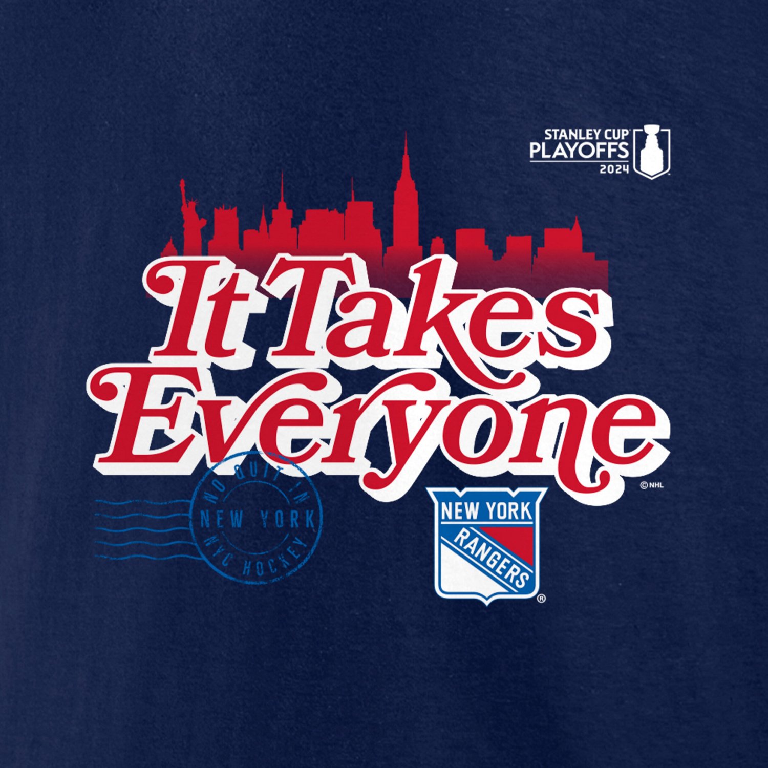 Fanatics New York Rangers 2024 Stanley Cup Playoffs Slogan T-Shirt - view number 4