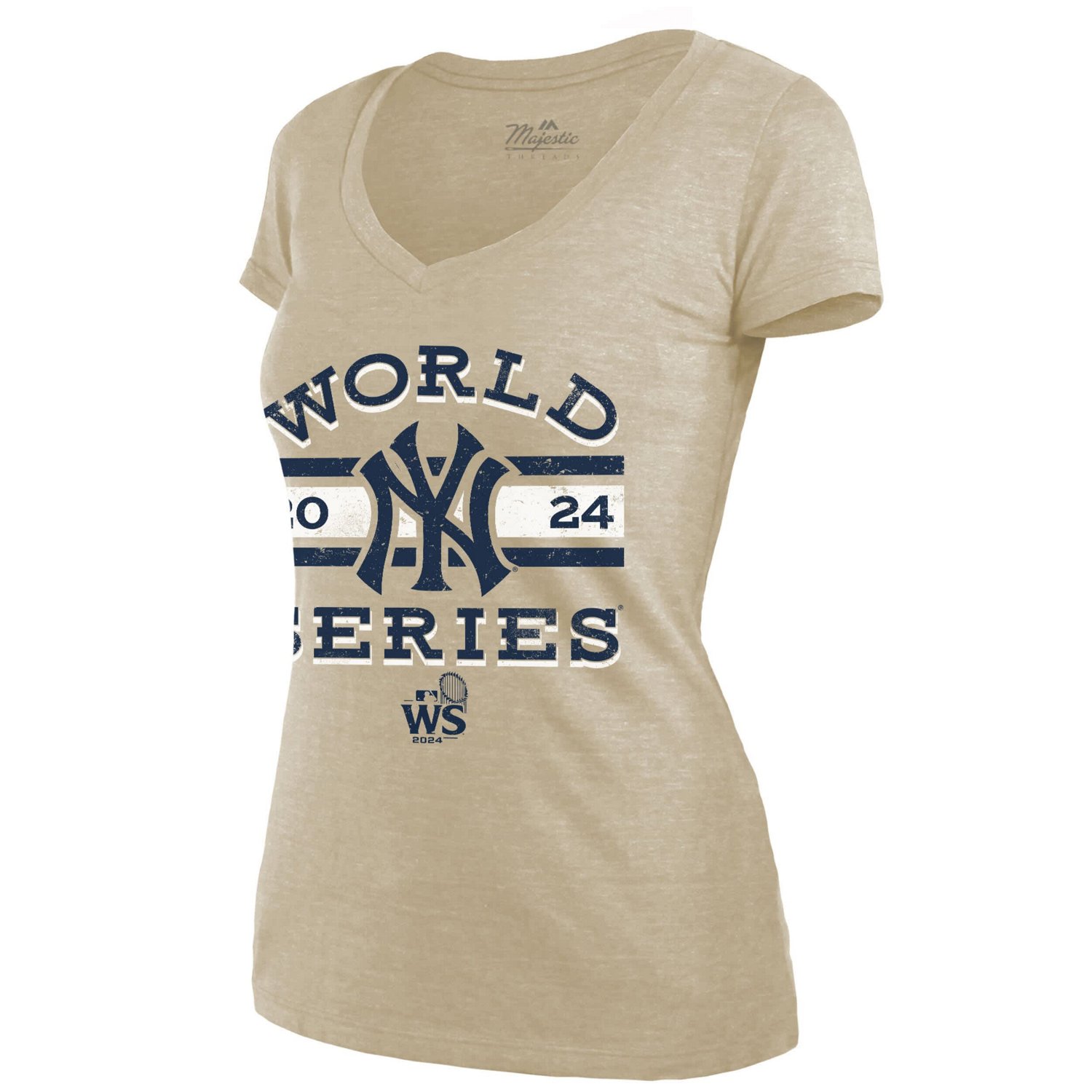 Fanatics New York Yankees 2024 World Series Modest Tri-Blend V-Neck T-Shirt - view number 2