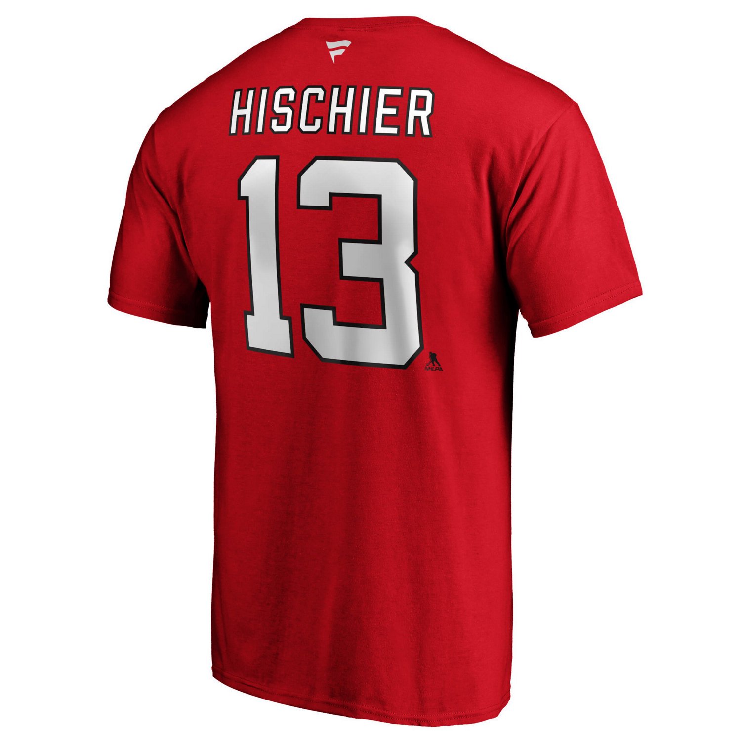 Fanatics Nico Hischier New Jersey Devils Team Authentic Stack Name  Number T-Shirt - view number 3