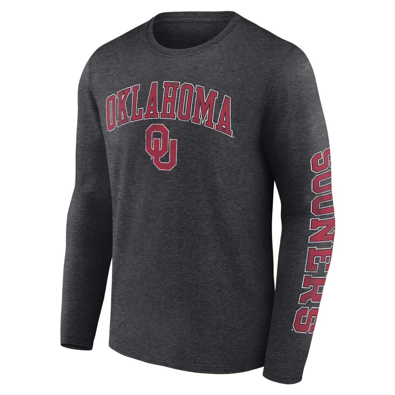 Fanatics Oklahoma Sooners Distressed Arch Over Logo Long Sleeve T-Shirt - view number 2