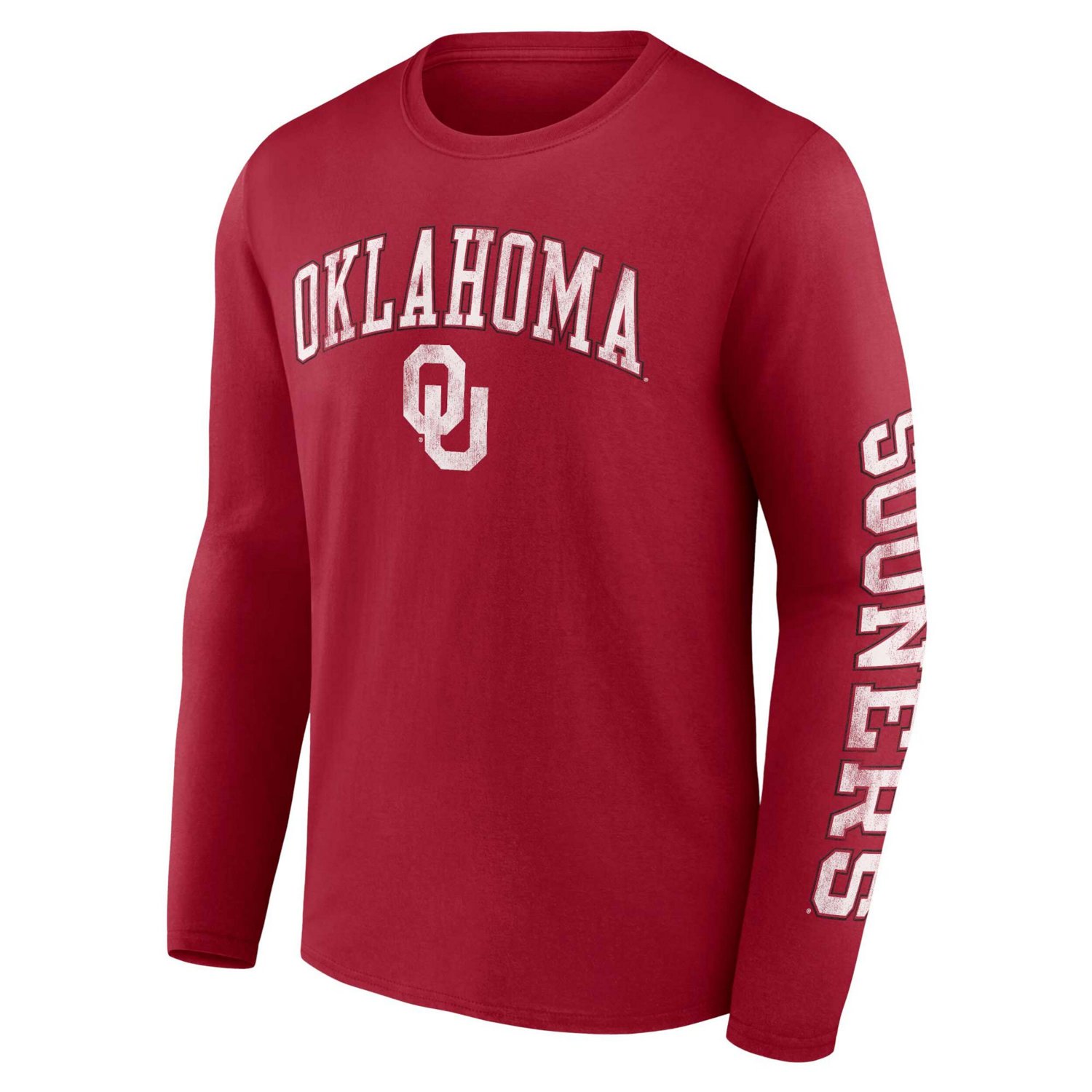 Fanatics Oklahoma Sooners Distressed Arch Over Logo Long Sleeve T-Shirt - view number 2