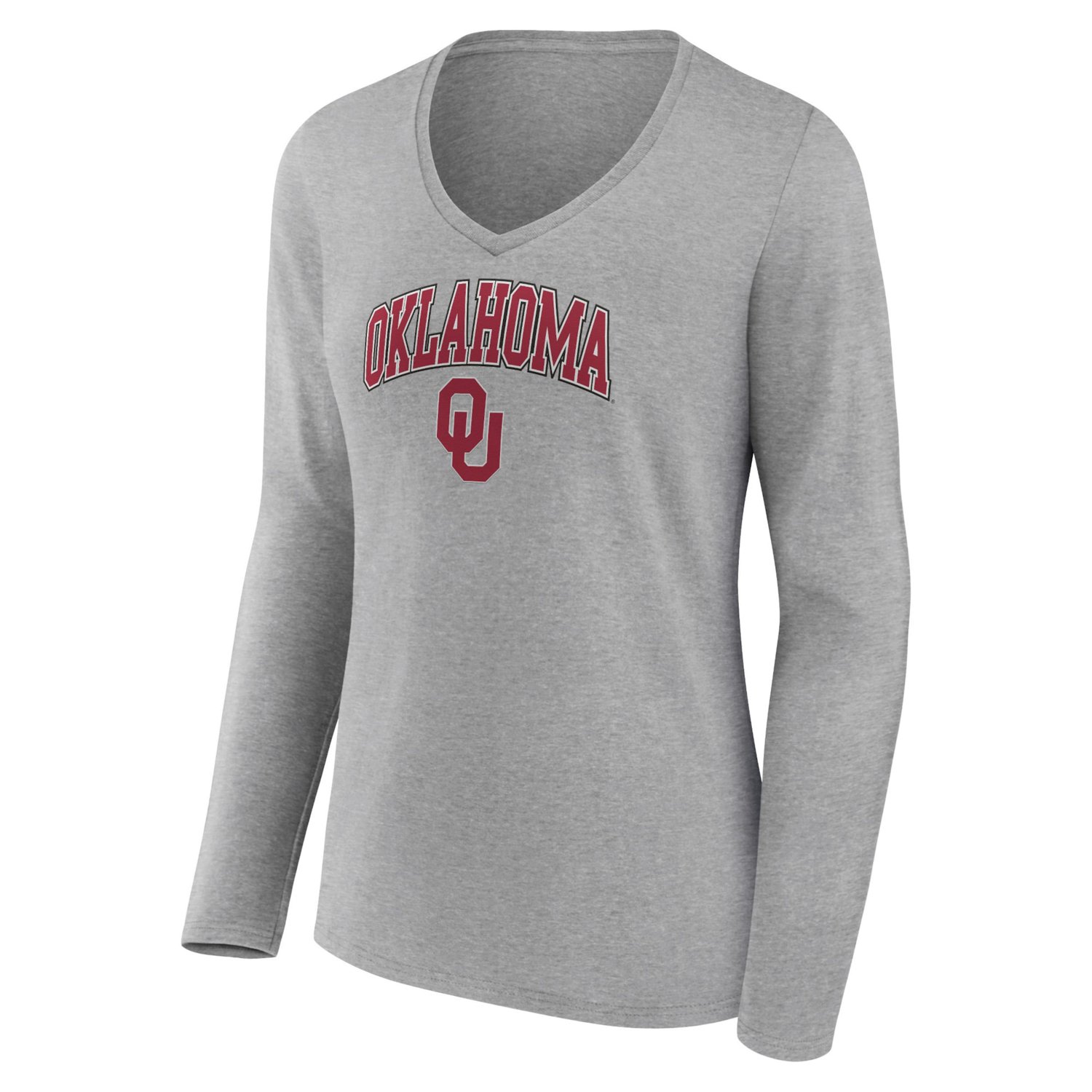 Fanatics Oklahoma Sooners Evergreen Campus Long Sleeve V-Neck T-Shirt