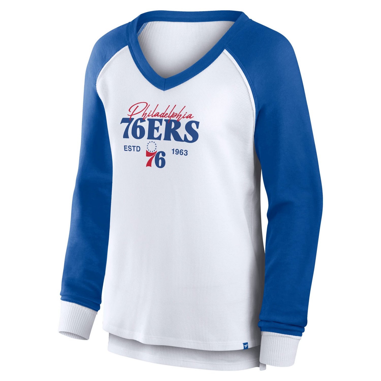 Fanatics Philadelphia 76ers Open Lane Waffle Long Sleeve V-Neck T-Shirt                                                          - view number 2