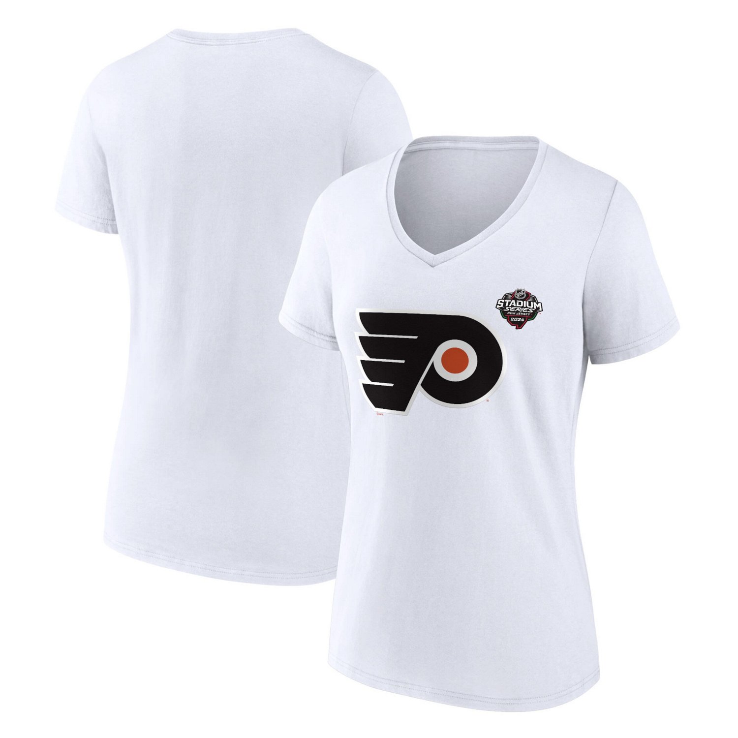 Fanatics Philadelphia Flyers 2024 NHL Stadium Series Logo V-Neck T-shirt