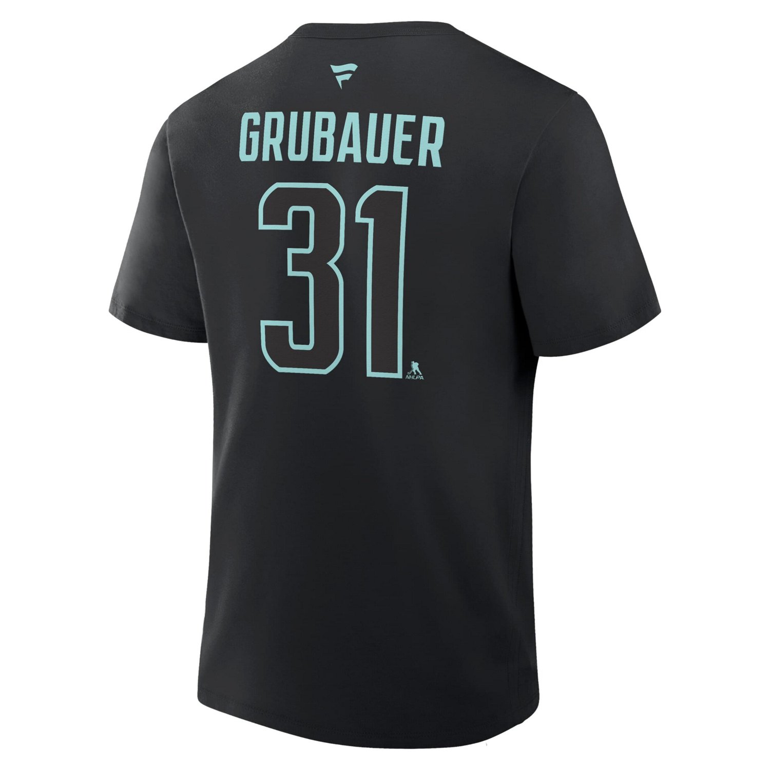 Fanatics Philipp Grubauer Seattle Kraken Authentic Stack Name  Number T-Shirt - view number 3