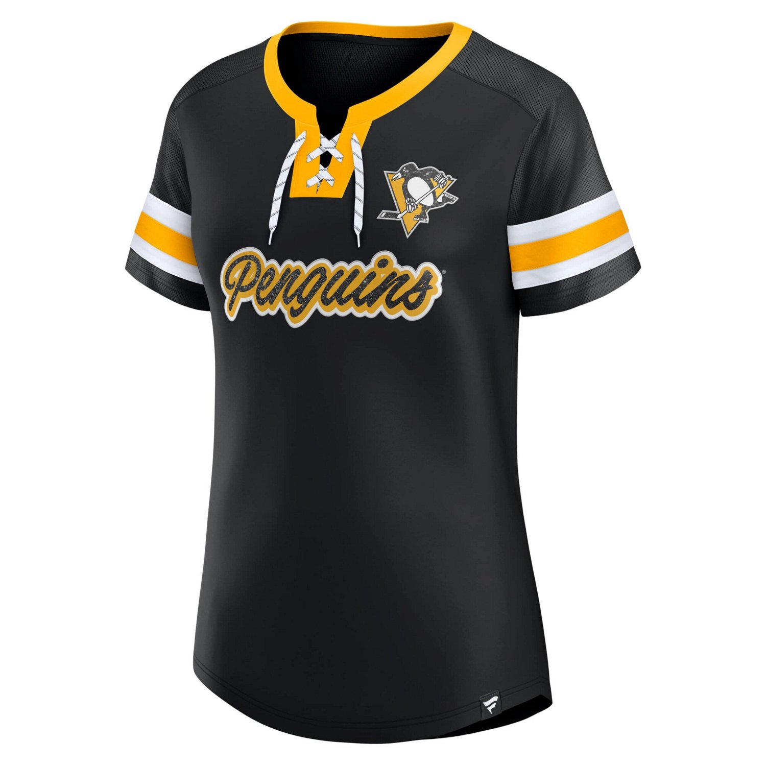 Fanatics Pittsburgh Penguins Iconic Athena Lace-Up T-Shirt - view number 2