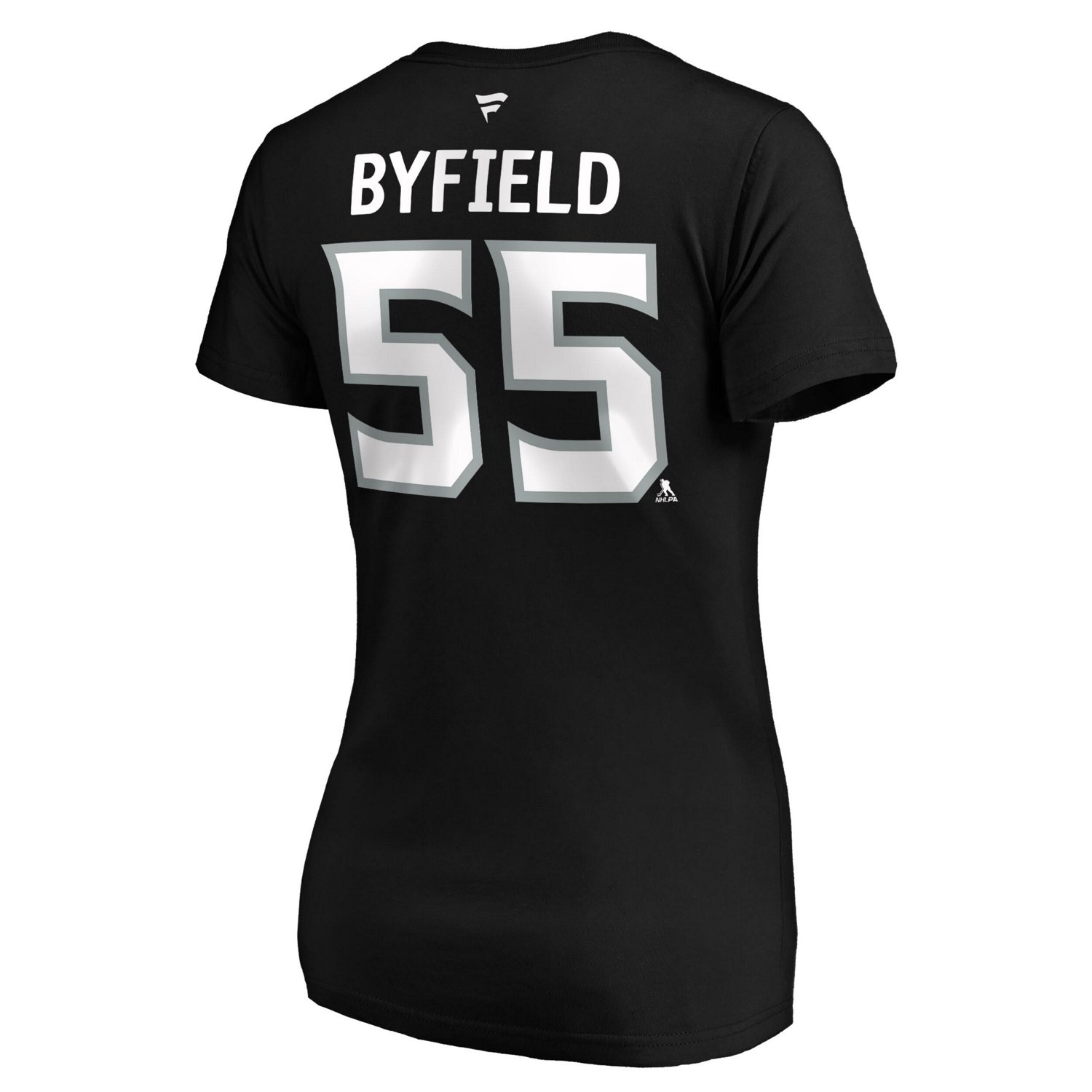 Fanatics Quinton Byfield Los Angeles Kings Authentic Stack Name  Number V-Neck T-Shirt                                           - view number 3