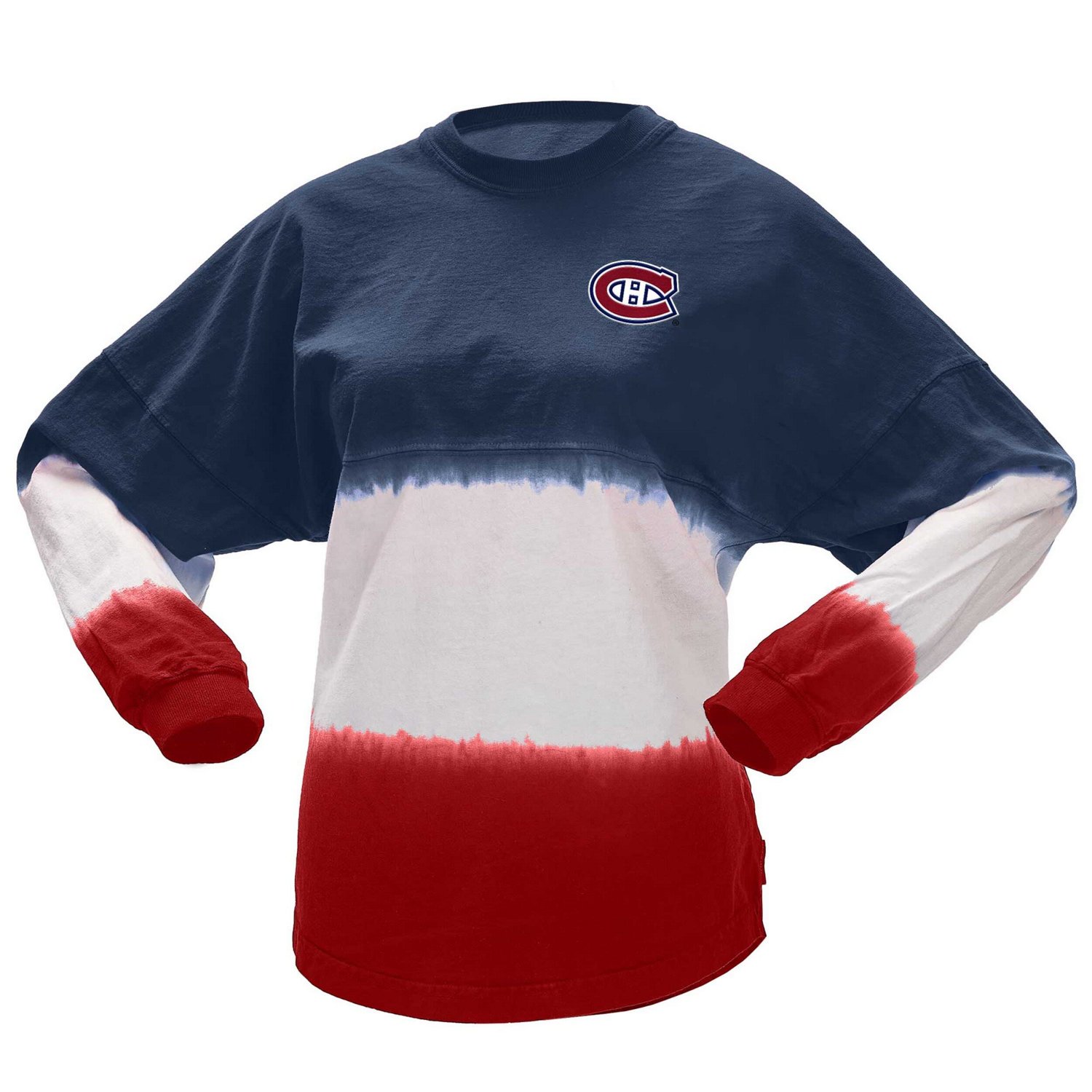 Fanatics Red Montreal Canadiens Ombre Long Sleeve T-Shirt                                                                        - view number 2