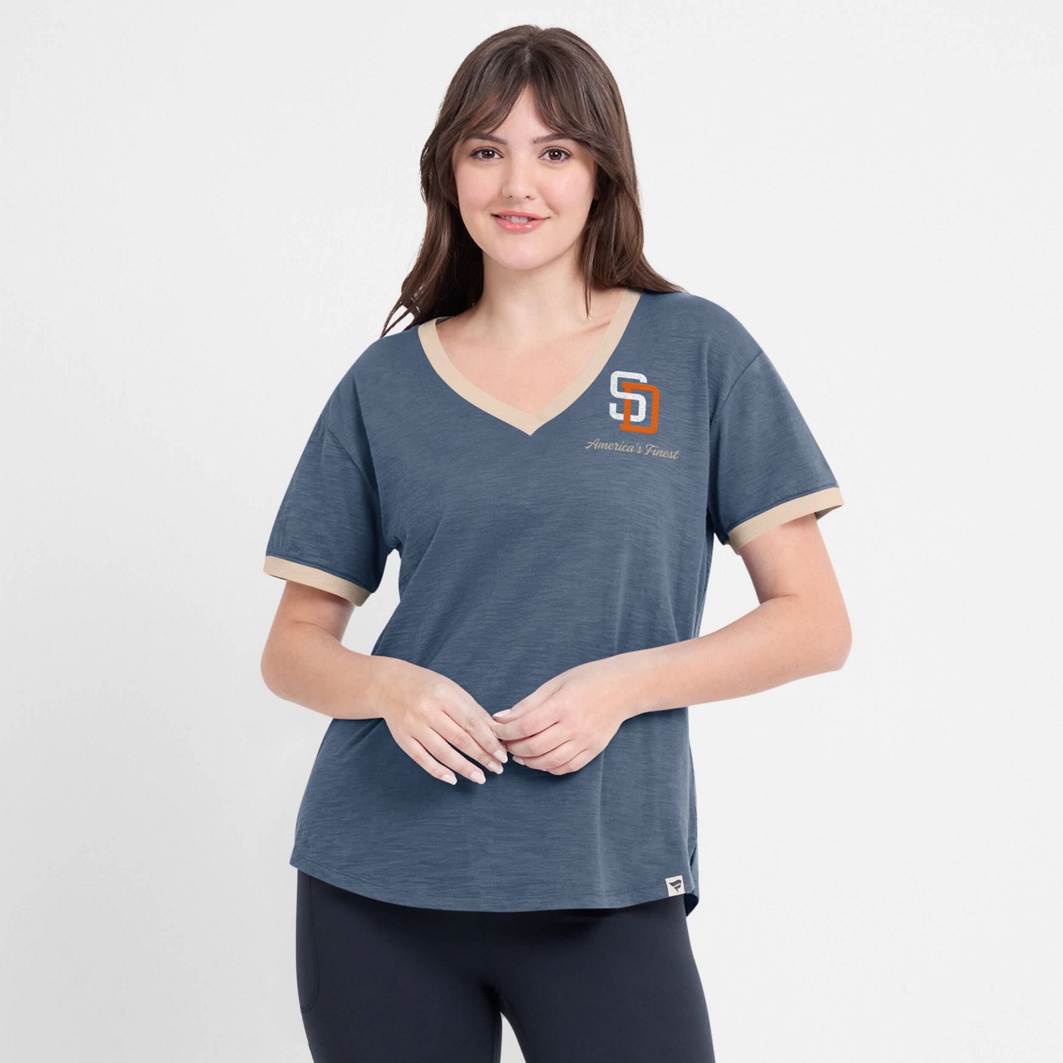 Fanatics San Diego Padres Binge Worthy Stadium Slub V-Neck T-Shirt                                                               - view number 4
