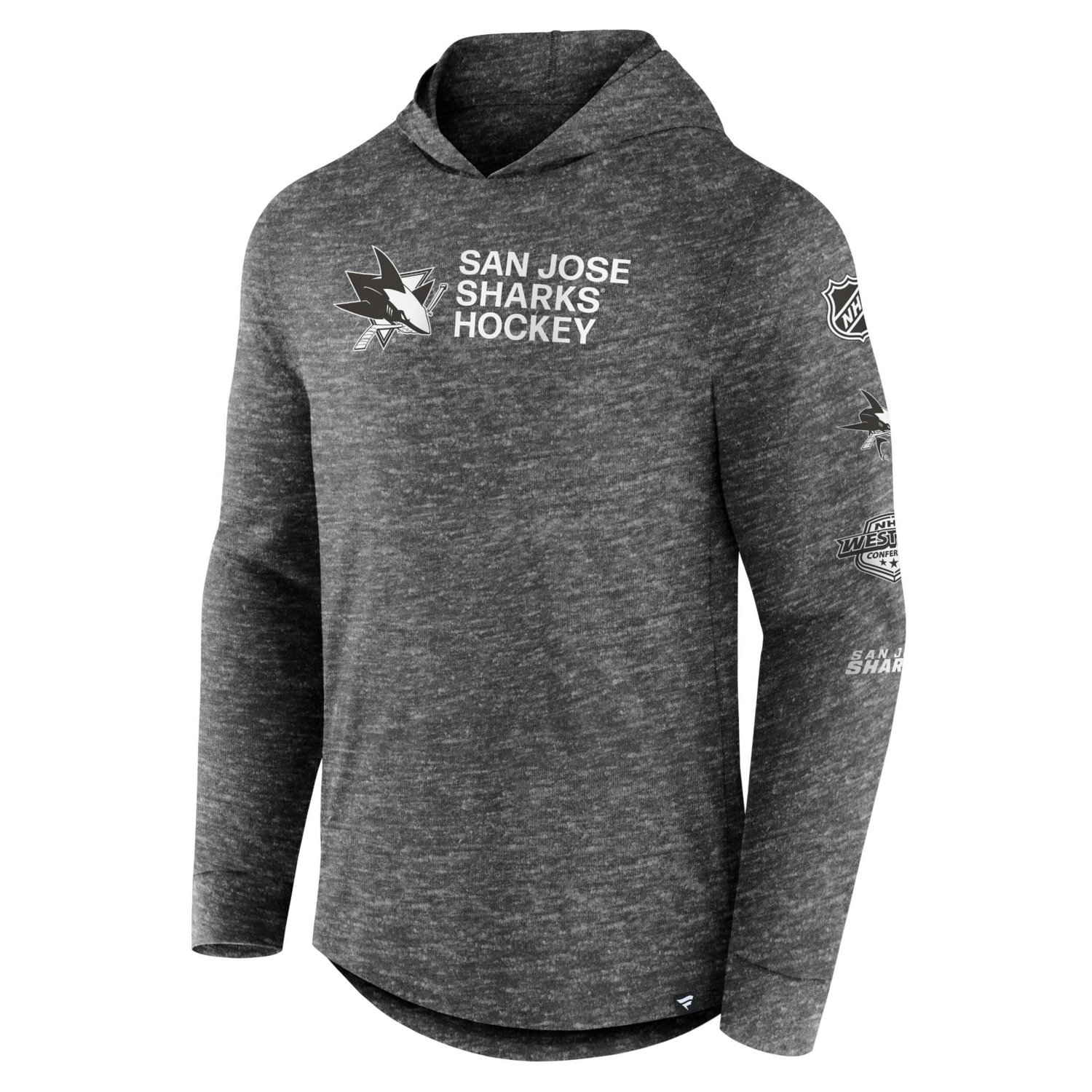 Fanatics San Jose Sharks Stacked Long Sleeve Hoodie T-Shirt                                                                      - view number 2