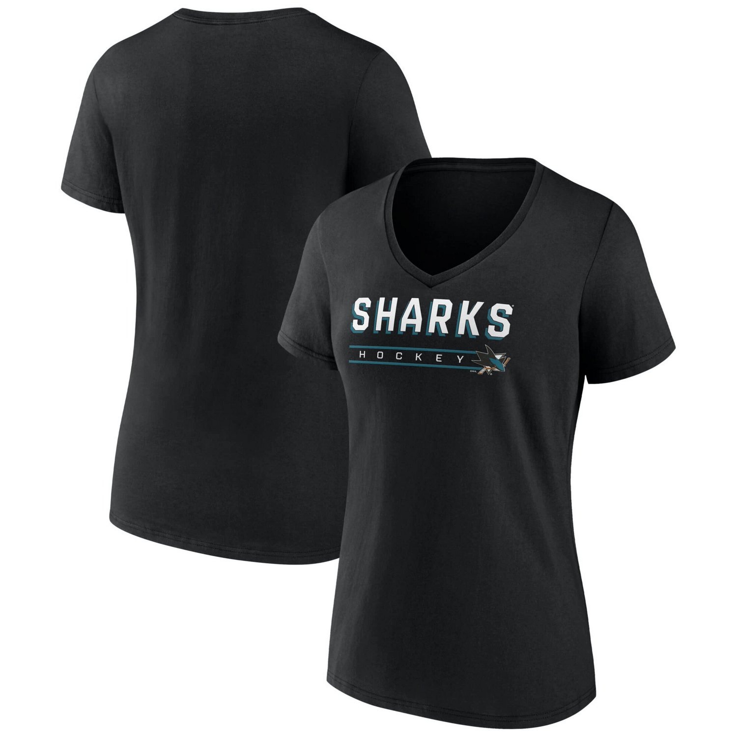 Fanatics San Jose Sharks V-Neck T-Shirt - view number 1