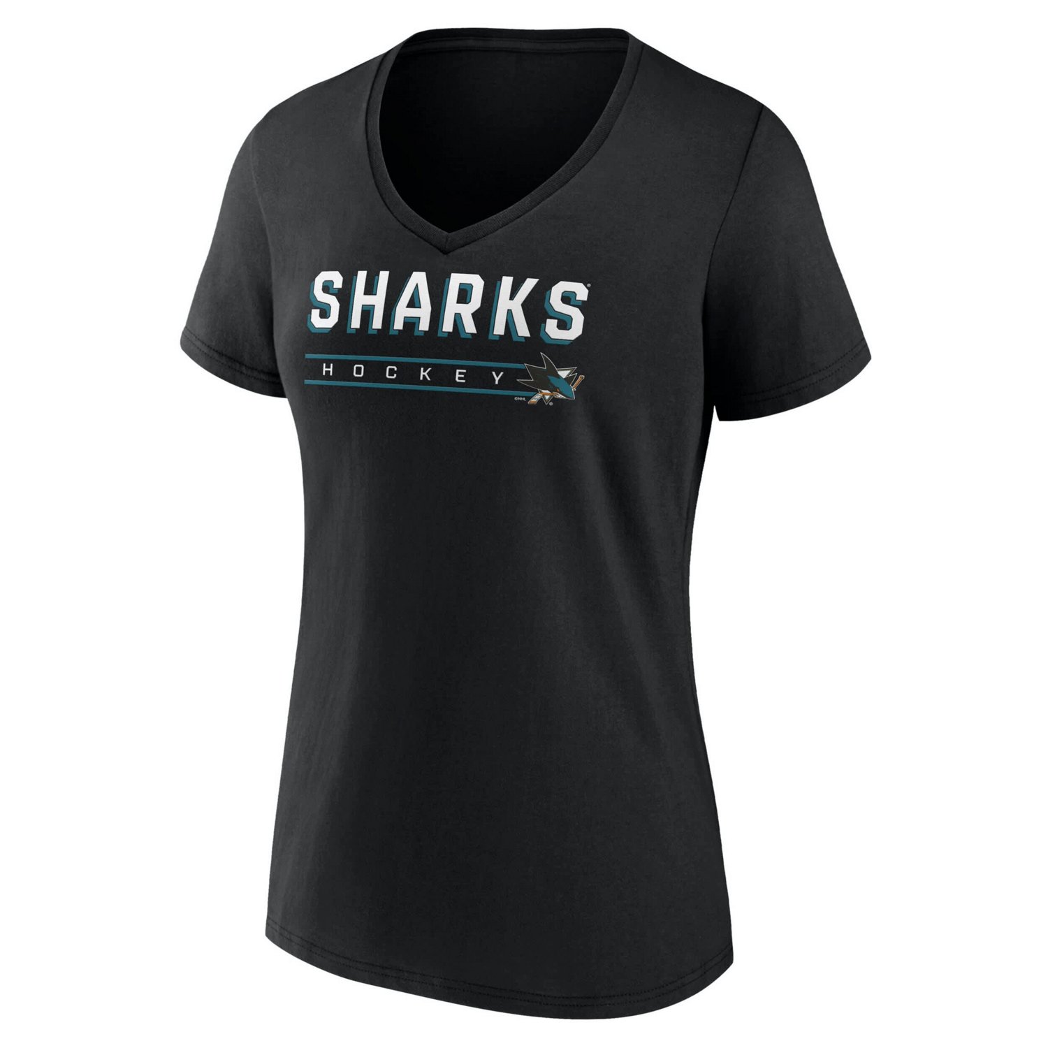 Fanatics San Jose Sharks V-Neck T-Shirt - view number 2