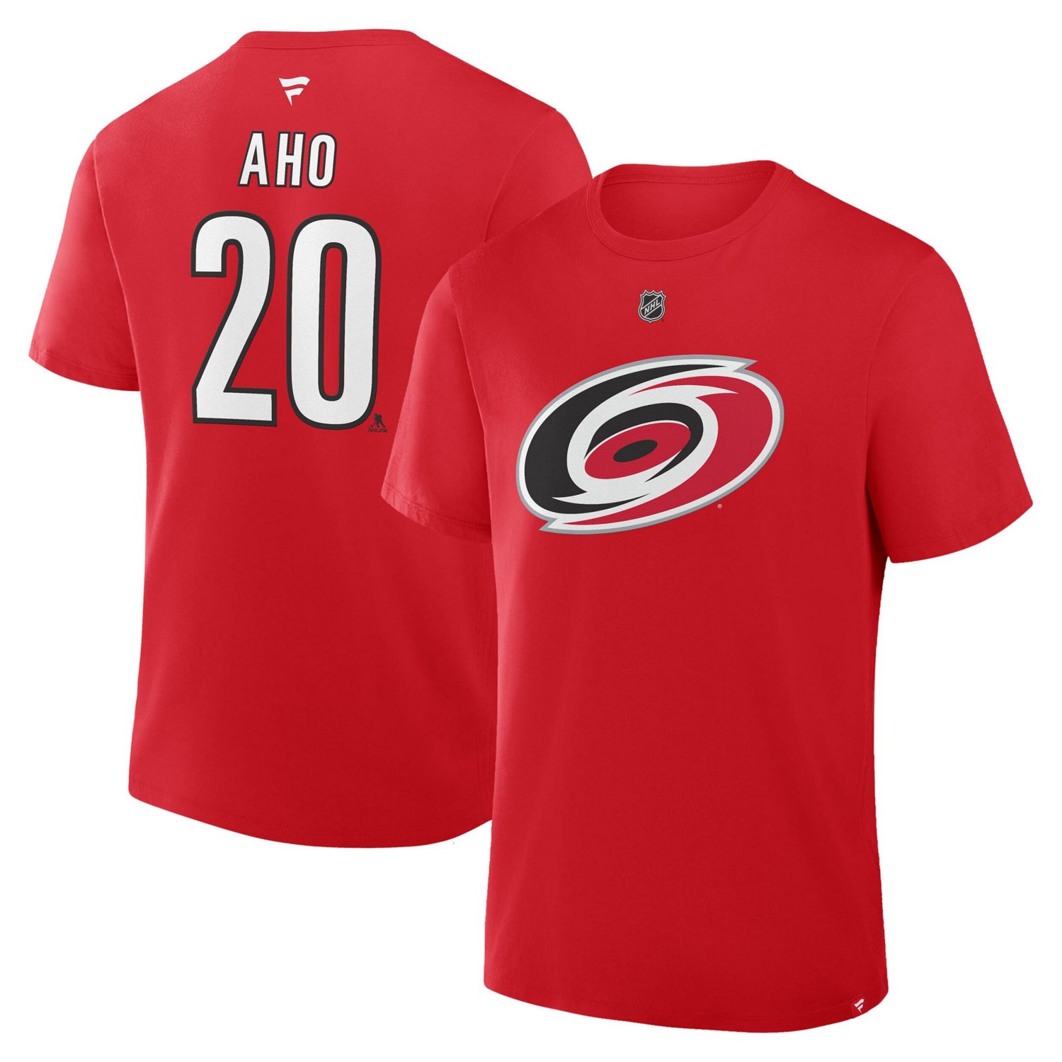 Fanatics Sebastian Aho Carolina Hurricanes Authentic Stack Name  Number T-Shirt