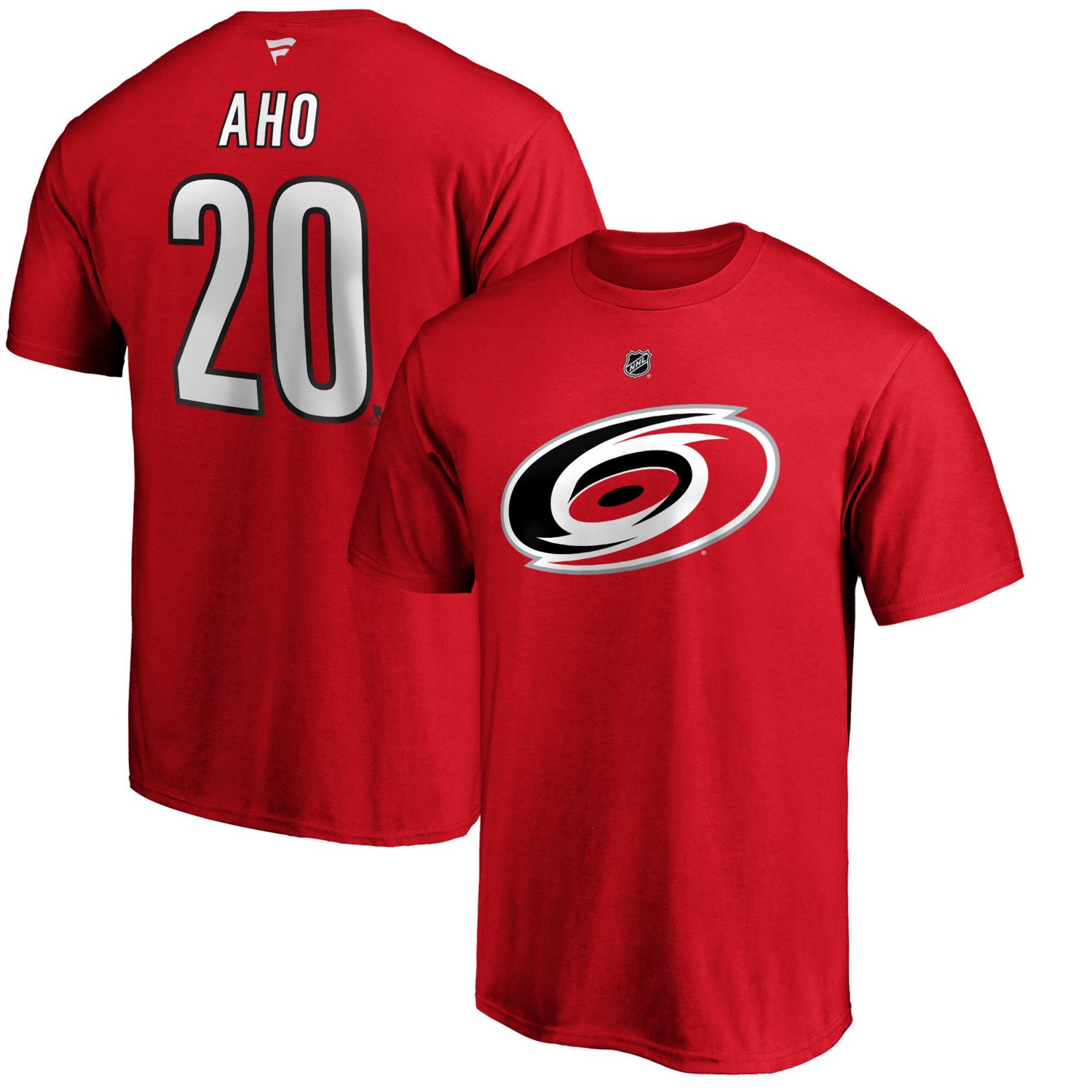 Fanatics Sebastian Aho Carolina Hurricanes Team Authentic Stack Name  Number T-Shirt - view number 1