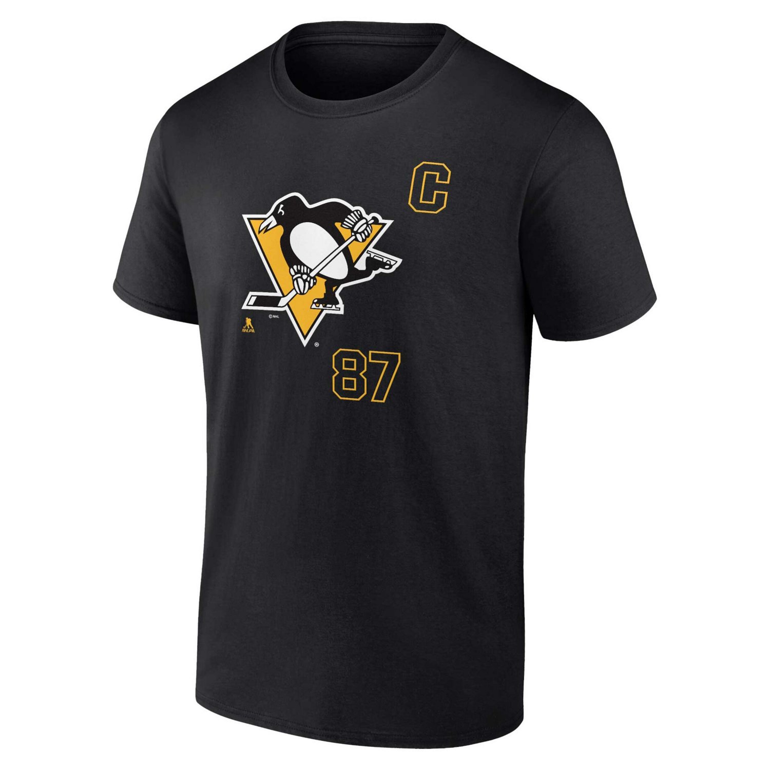 Fanatics Sidney Crosby Pittsburgh Penguins Captain Patch Name and Number T-Shirt
