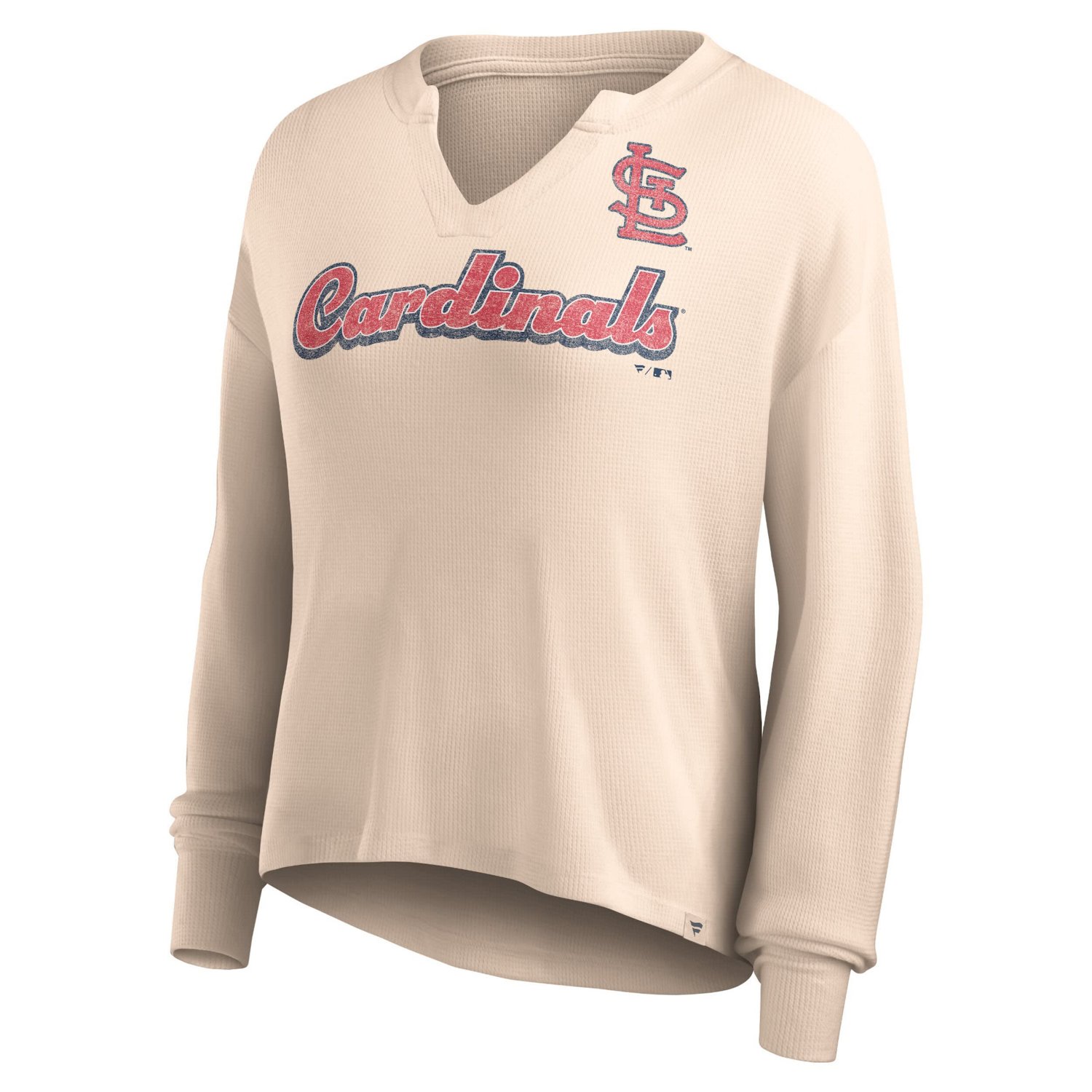 Fanatics St Louis Cardinals Go For It Waffle Knit Long Sleeve Notch Neck T-Shirt - view number 2