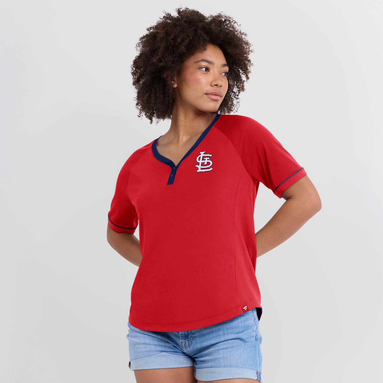Fanatics St Louis Cardinals League Diva Star Raglan V-Neck T-Shirt - view number 4