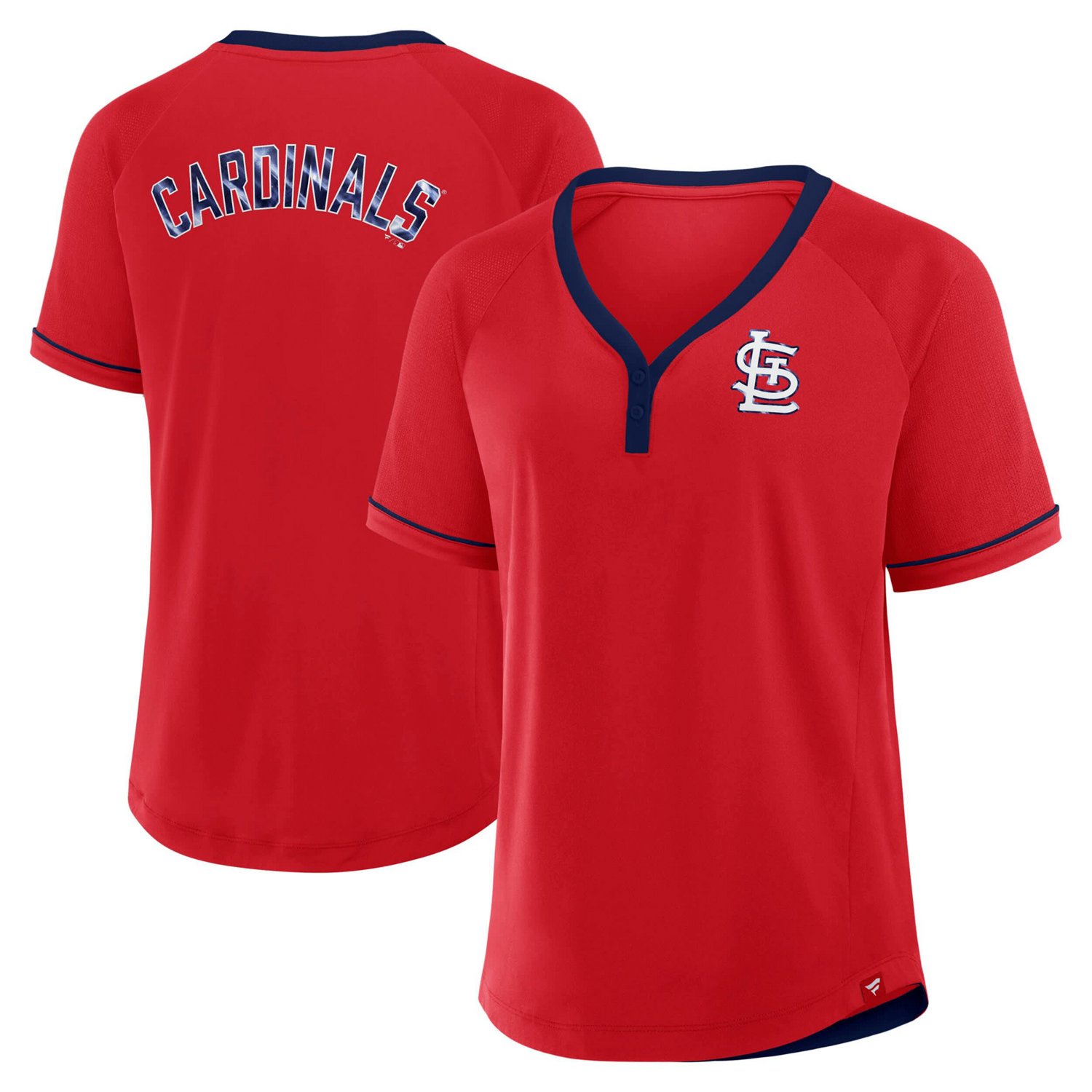 Fanatics St Louis Cardinals League Diva Star Raglan V-Neck T-Shirt - view number 1
