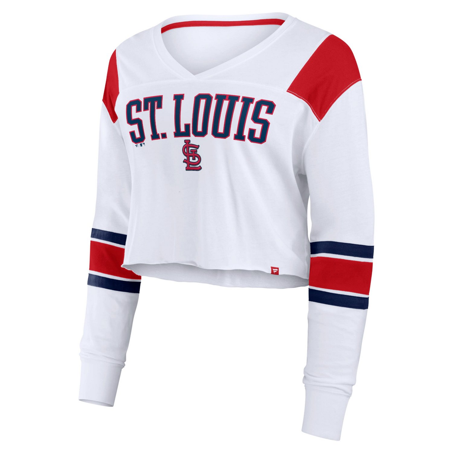 Fanatics St Louis Cardinals Stretch Cropped Fashion Long Sleeve T-Shirt