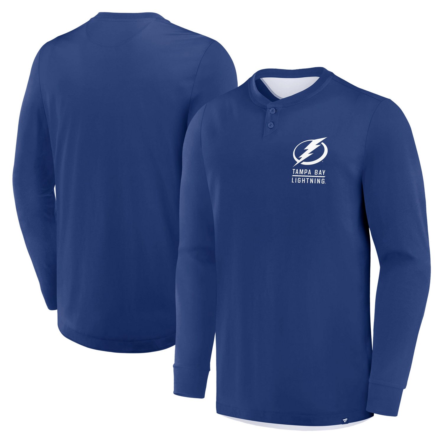 Fanatics Tampa Bay Lightning Adrenaline Push Long Sleeve Henley Shirt