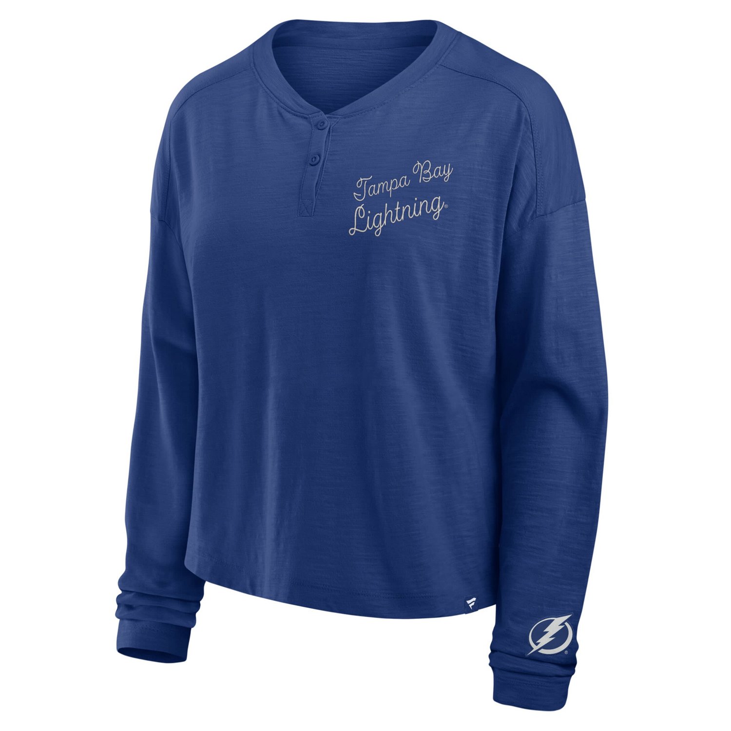 Fanatics Tampa Bay Lightning Oversized All Out Effort Long Sleeve Henley T-Shirt - view number 2