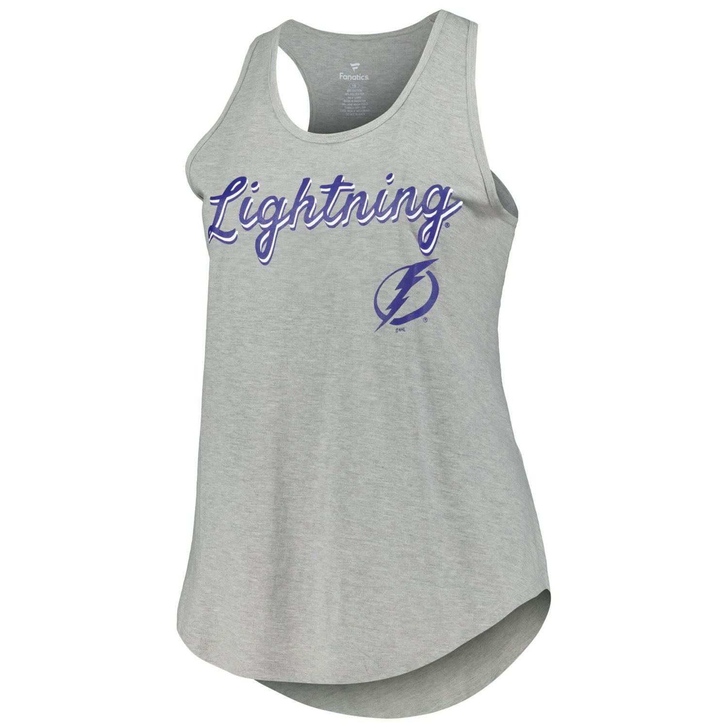 Fanatics Tampa Bay Lightning Plus Size Racerback Tank Top - view number 2