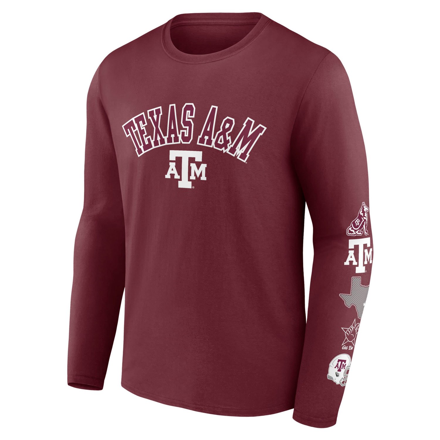 Fanatics Texas AM Aggies Badging Long Sleeve T-Shirt