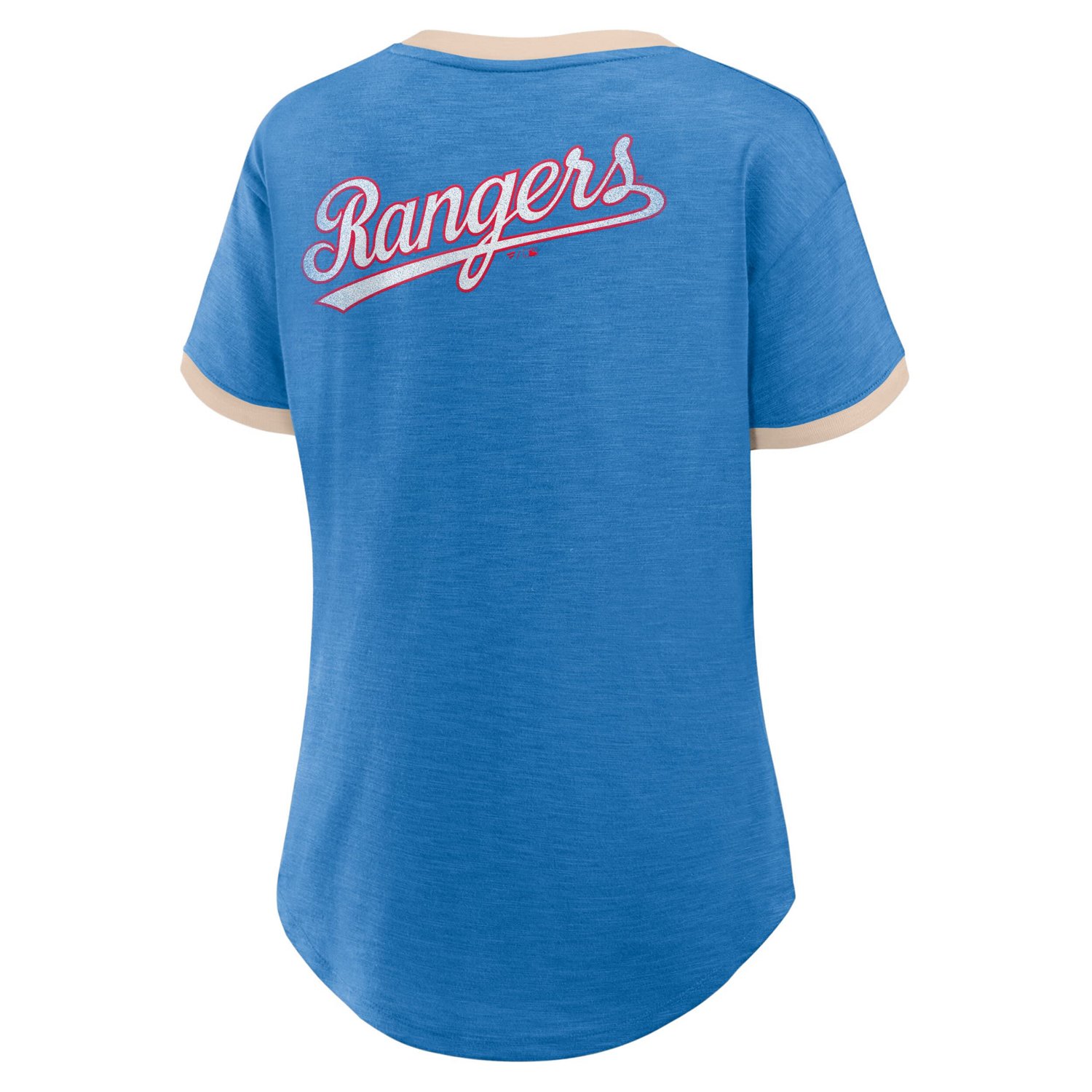 Fanatics Texas Rangers Binge Worthy Stadium Slub V-Neck T-Shirt - view number 3
