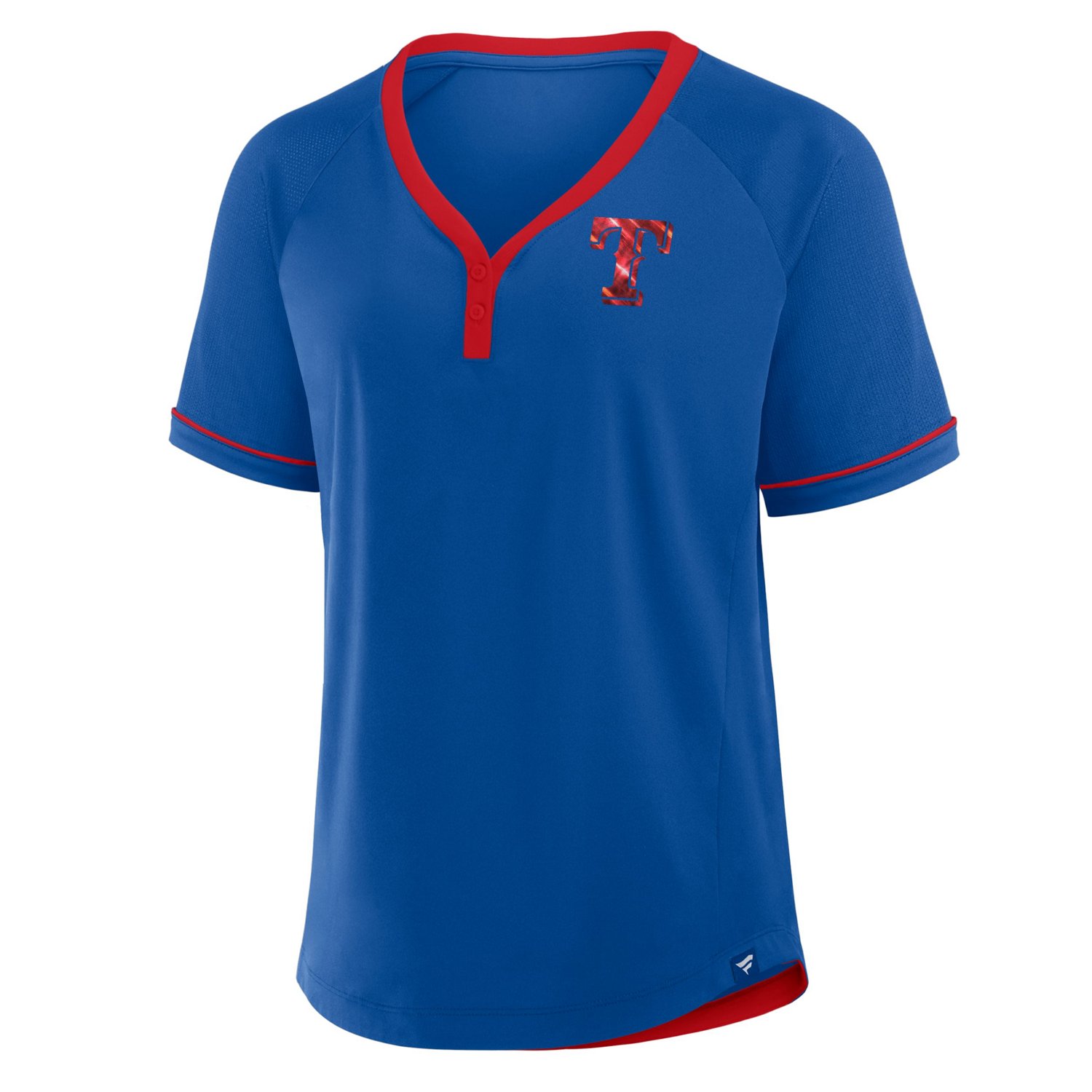 Fanatics Texas Rangers League Diva Star Raglan V-Neck T-Shirt