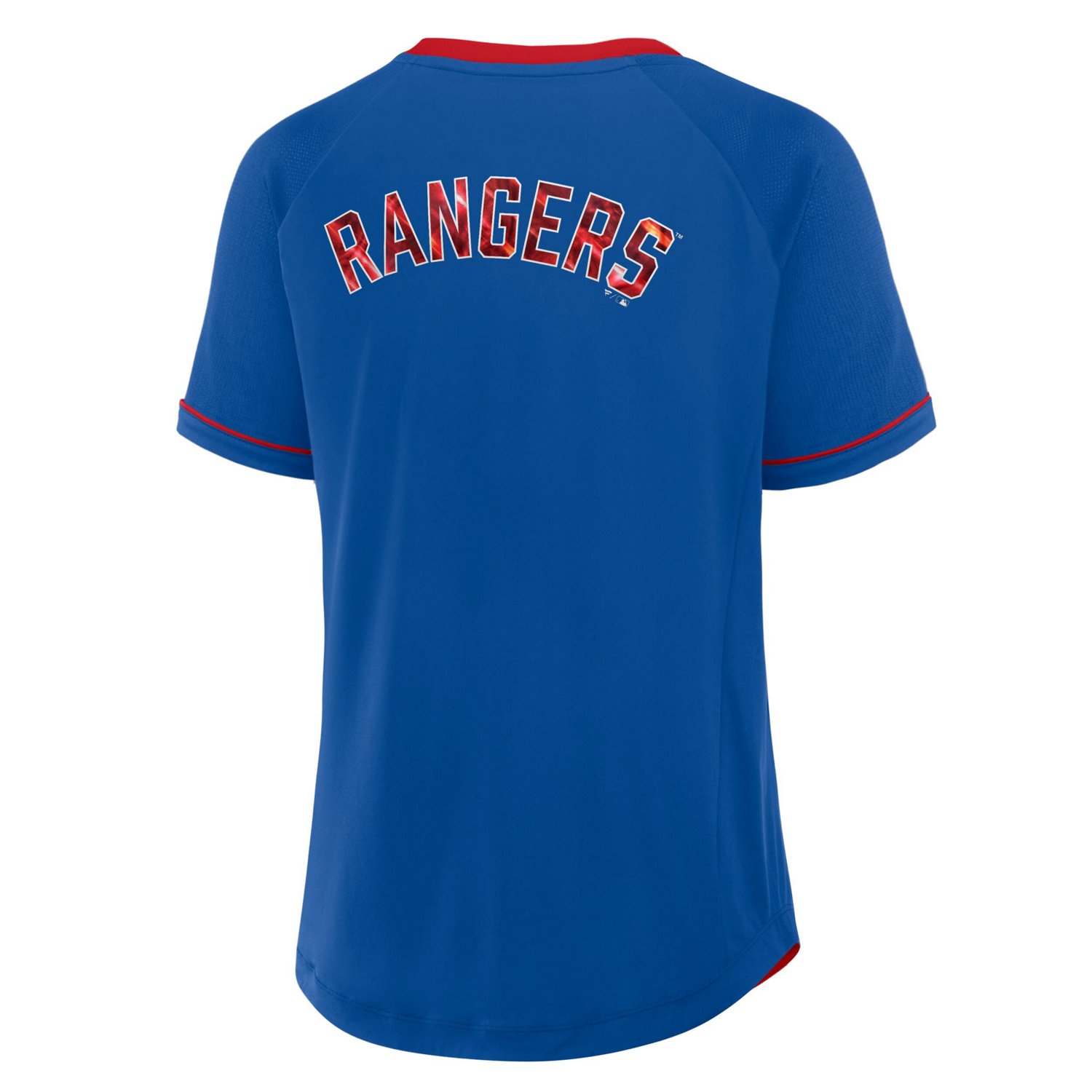 Fanatics Texas Rangers League Diva Star Raglan V-Neck T-Shirt - view number 3