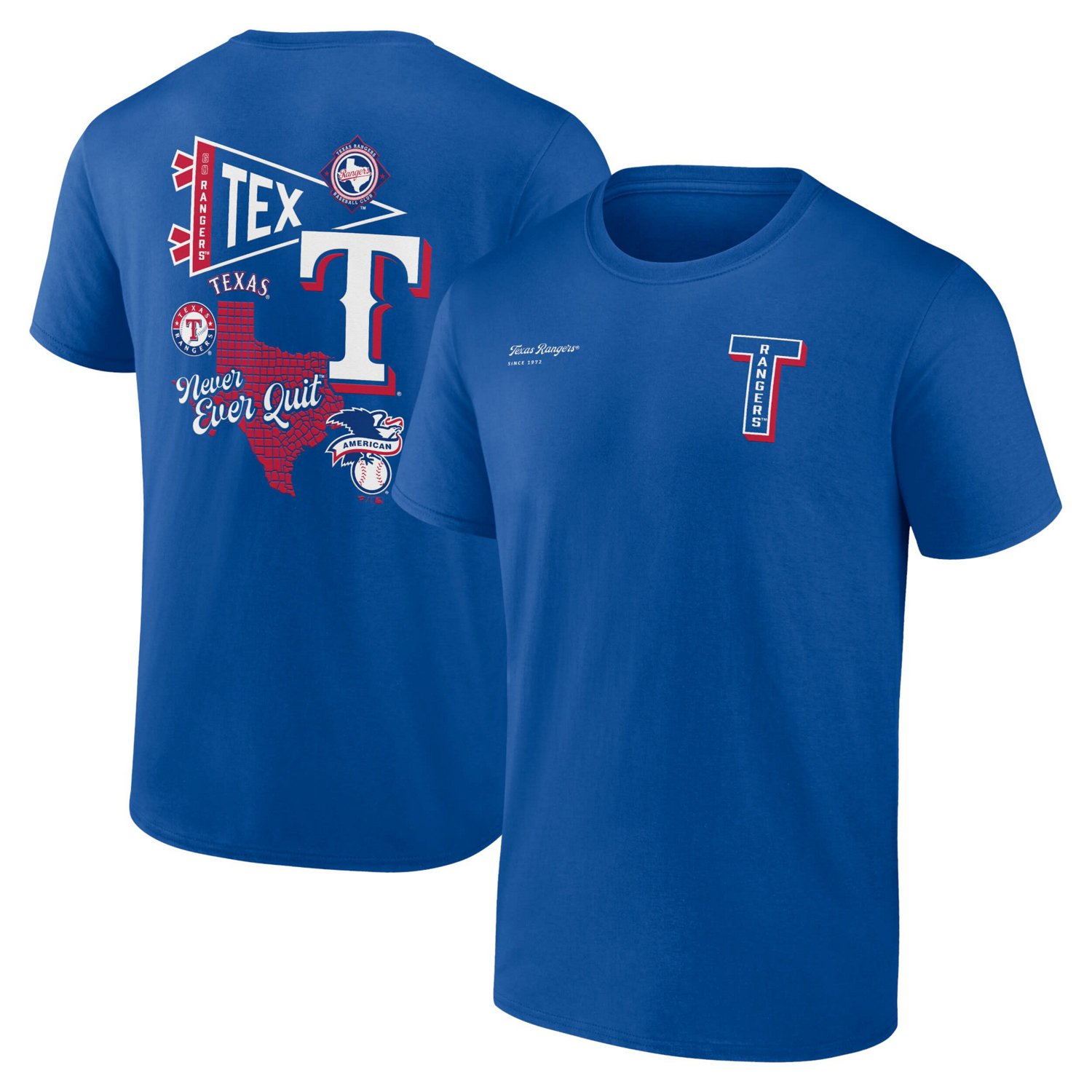 Fanatics Texas Rangers Split Zone T-Shirt - view number 1