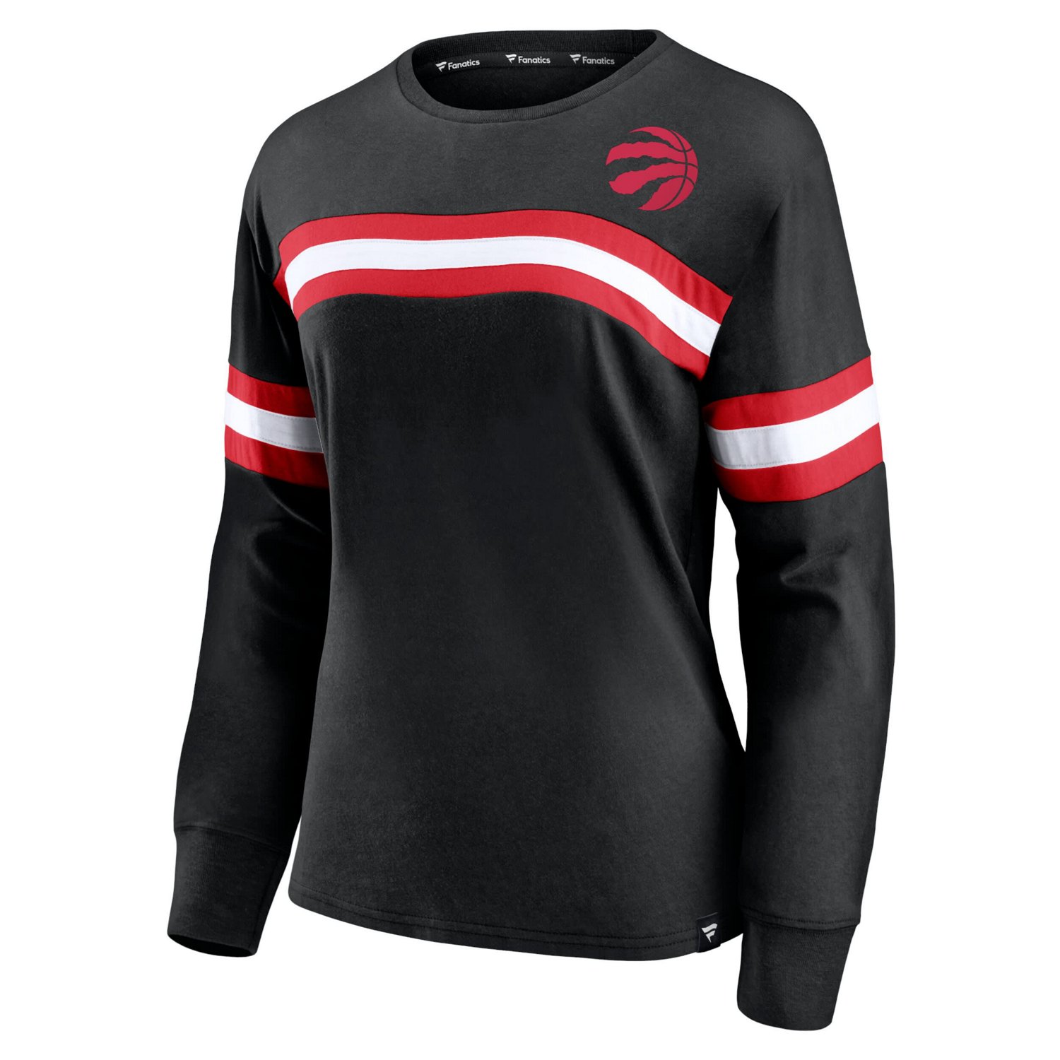 Fanatics Toronto Raptors Block Party Chest Logo Striped Long Sleeve T-Shirt - view number 2