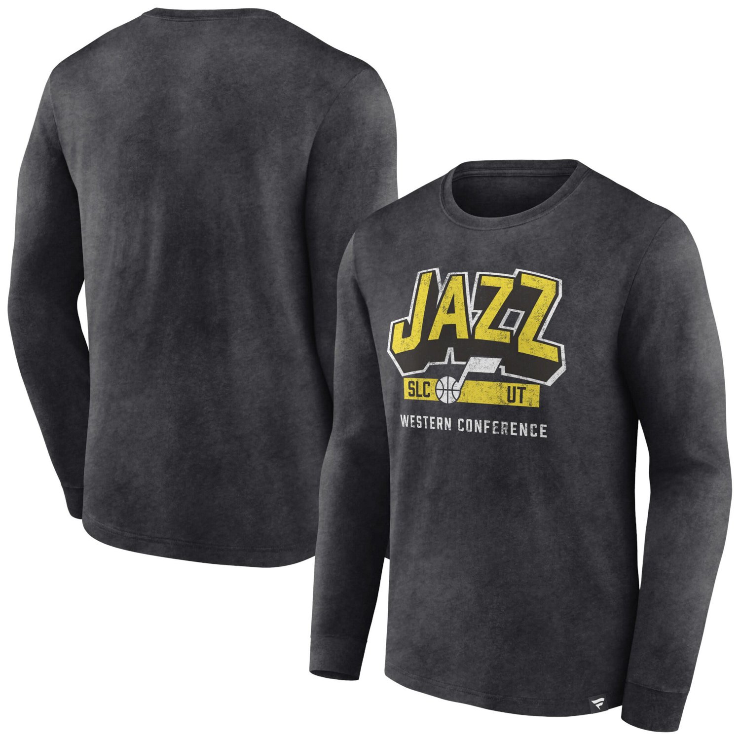 Fanatics Utah Jazz Front Court Press Snow Wash Long Sleeve T-Shirt