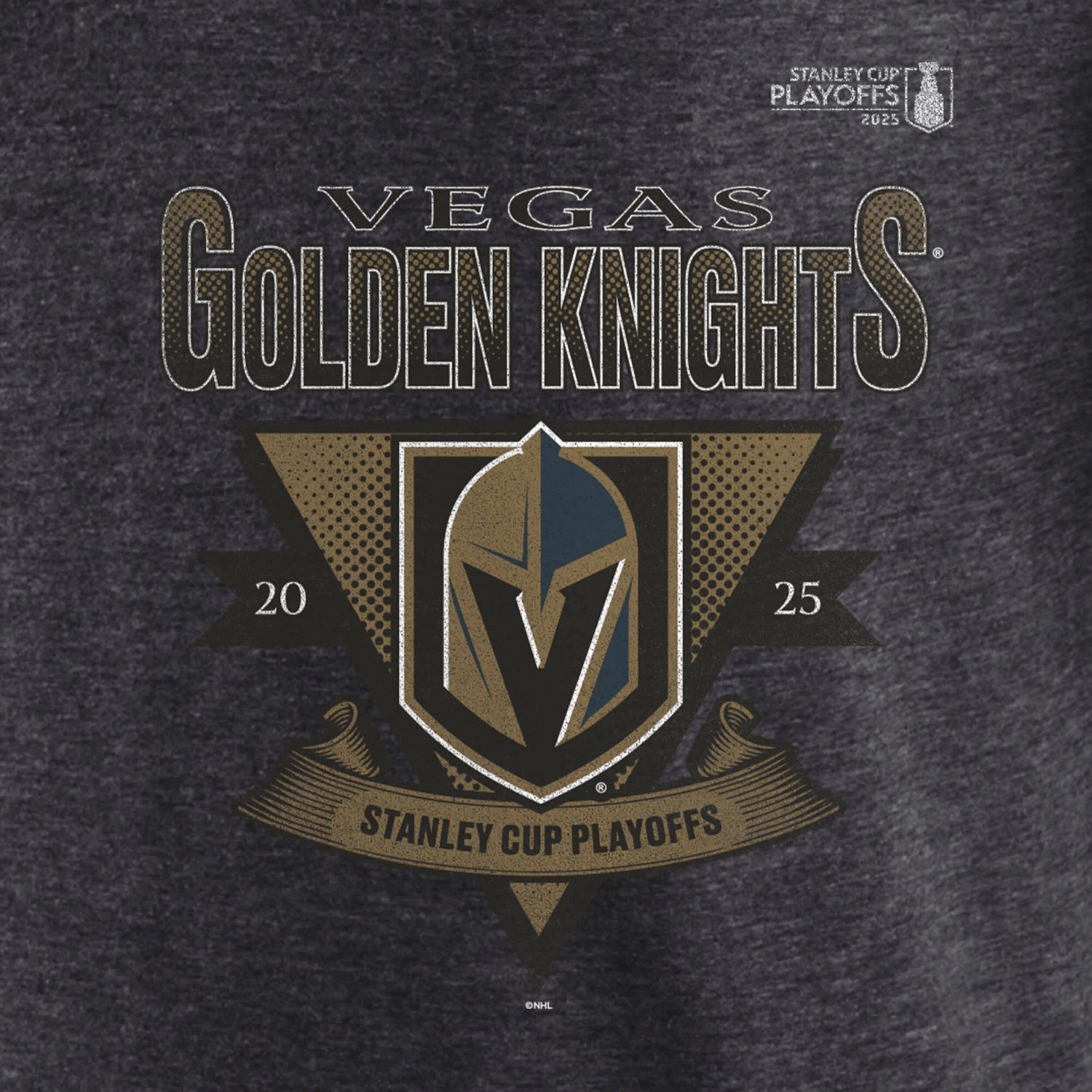 Fanatics Vegas Golden Knights 2025 Stanley Cup Playoffs Crossbar Tri-Blend T-Shirt - view number 4